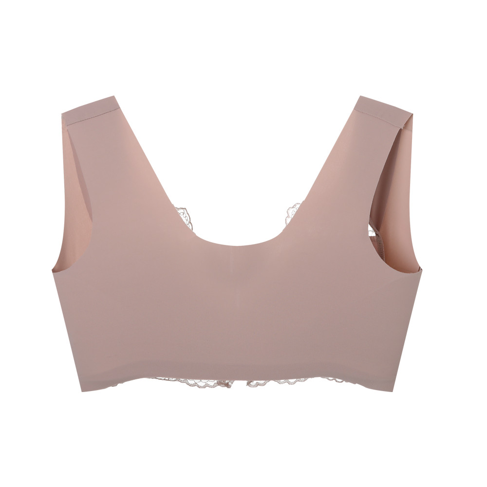6Pcs Front Closure Lace Wireless Bra Wide Strap Comfort Support Bralette