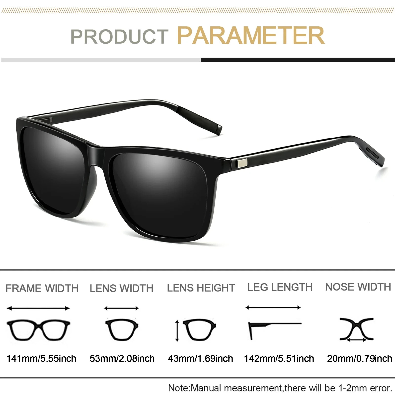 Unisex Sport Polarized Sunglasses Men Women Square Fishing Driving Glasses New
