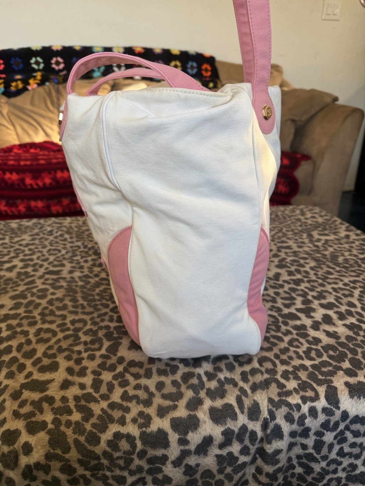 Authentic chanel canvas tote /damaged /see photos/read description