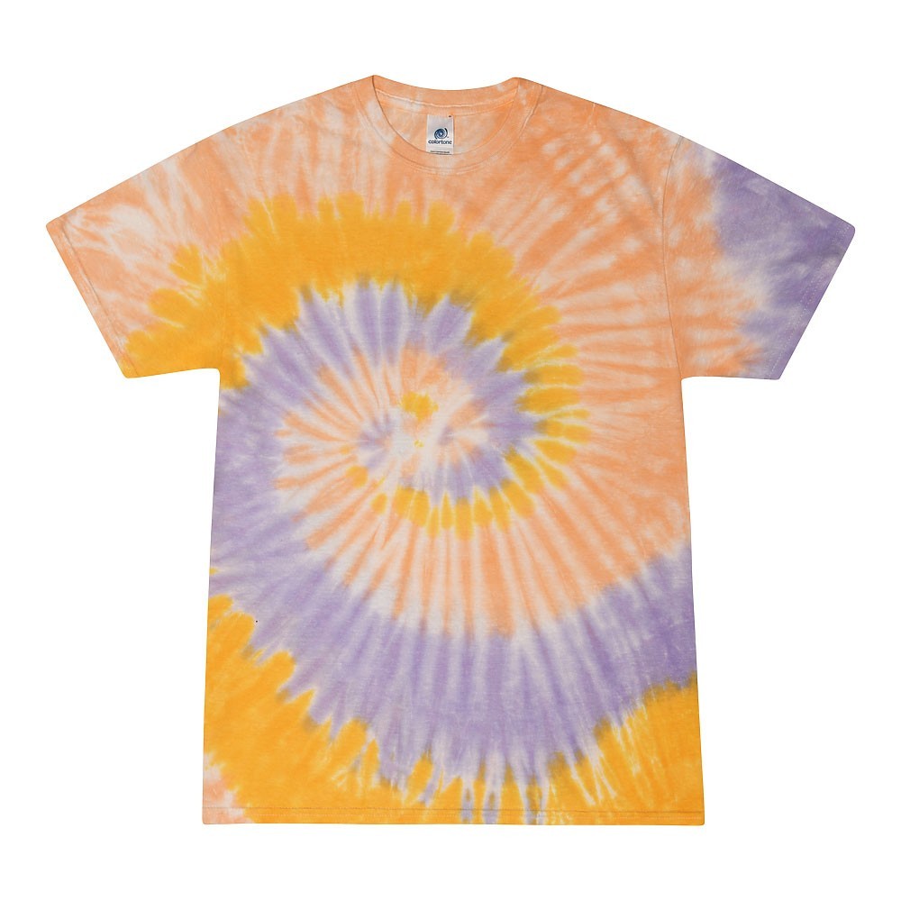 Multi-Color Tie Dye T-Shirts, Kids & Adults Short Sleeve Cotton Colortone