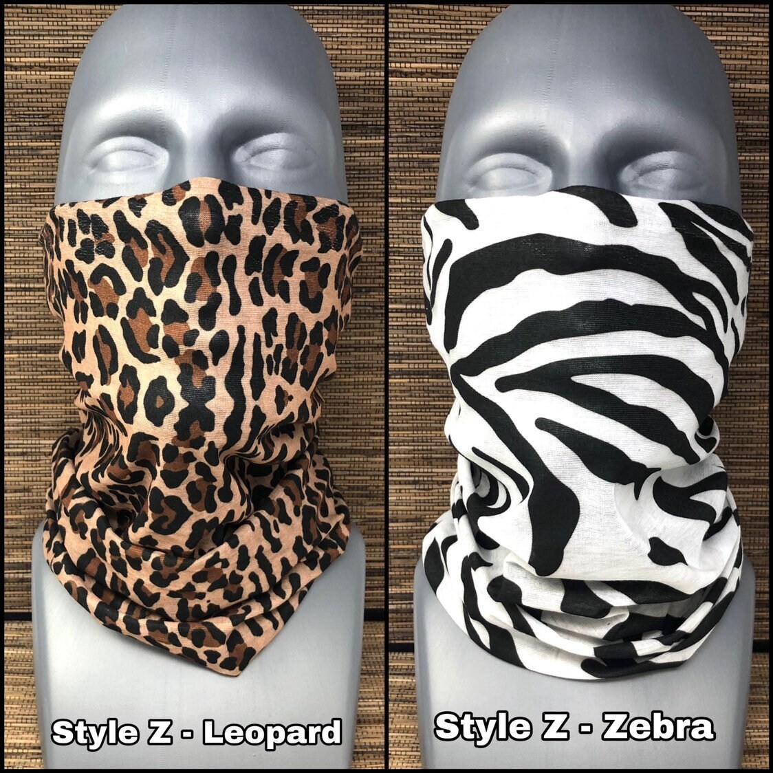 Black Paisley Face Mask Neck Gaiter Motorcycle Balaclava Tube Bandana Bike Mask