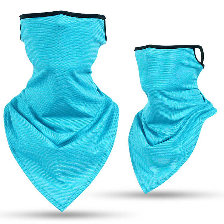 Neck Gaiter Triangle Face Mask with Loops Ear Bandana Cover Scarf for Men Women