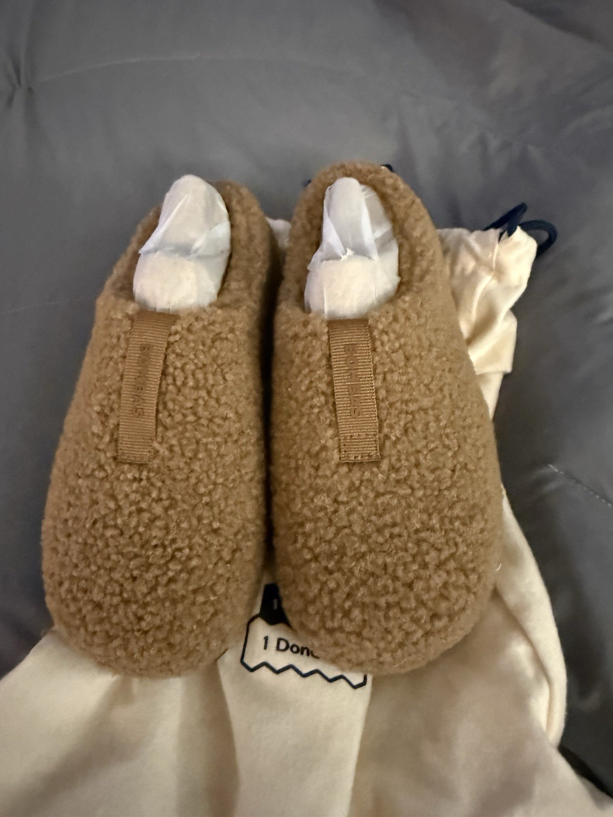 Bombas Sherpa Slip-On Slippers Brown Women’s US 5 Memory Foam Rubber Sole