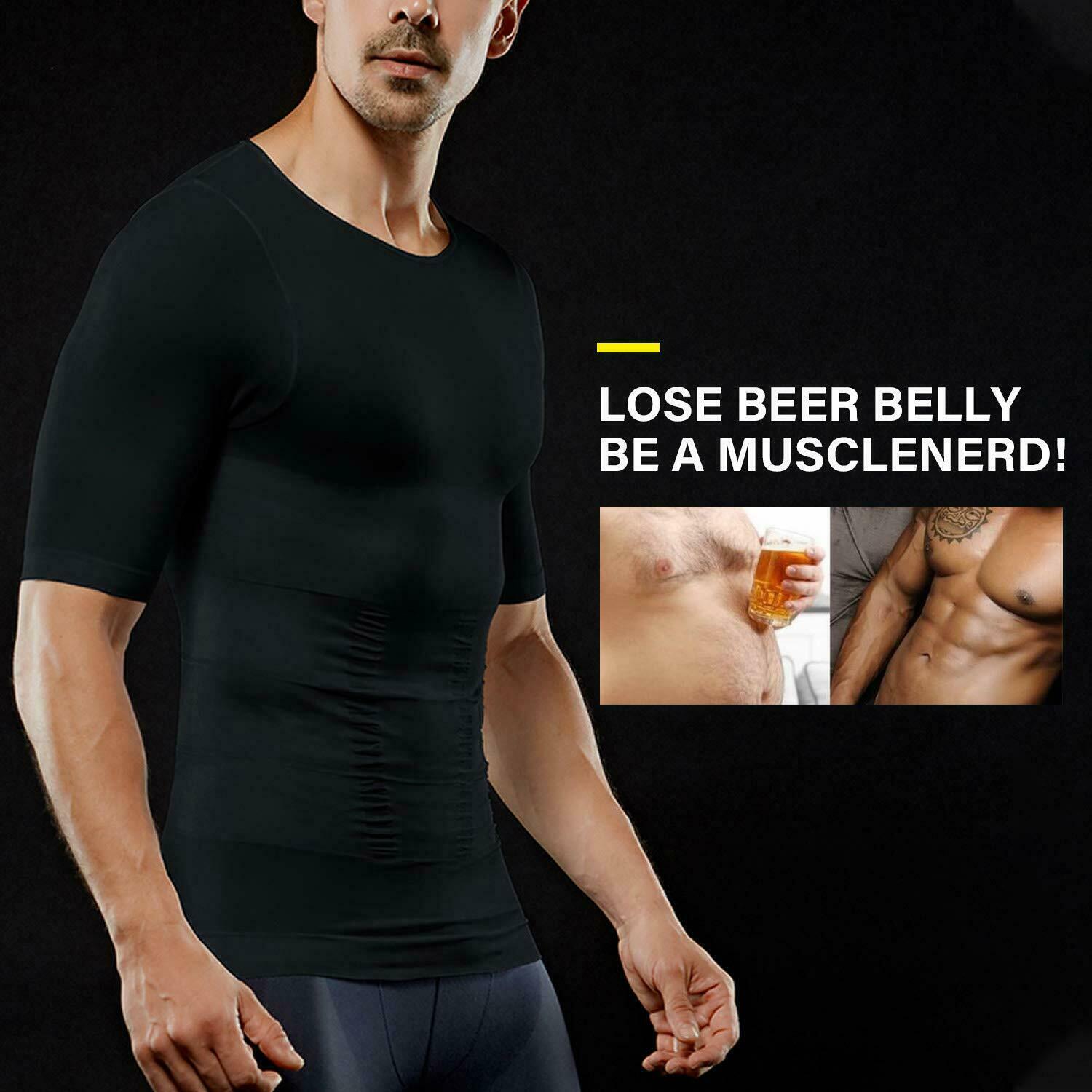 Shaper Men Body Toning T-Shirt Ultra Durable Vest Compression Underwear Tank Top