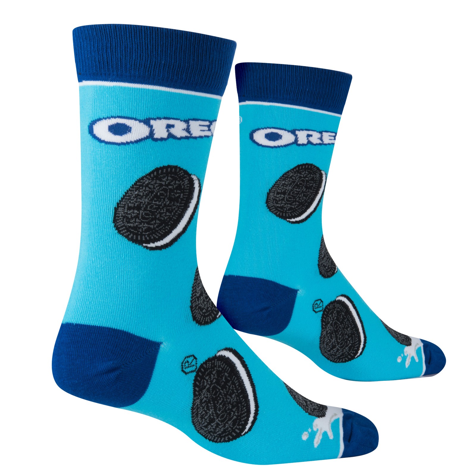Cool Socks Novelty Crew Socks Men’s Women’s, Oreo Cookies, Graphic Print, Large