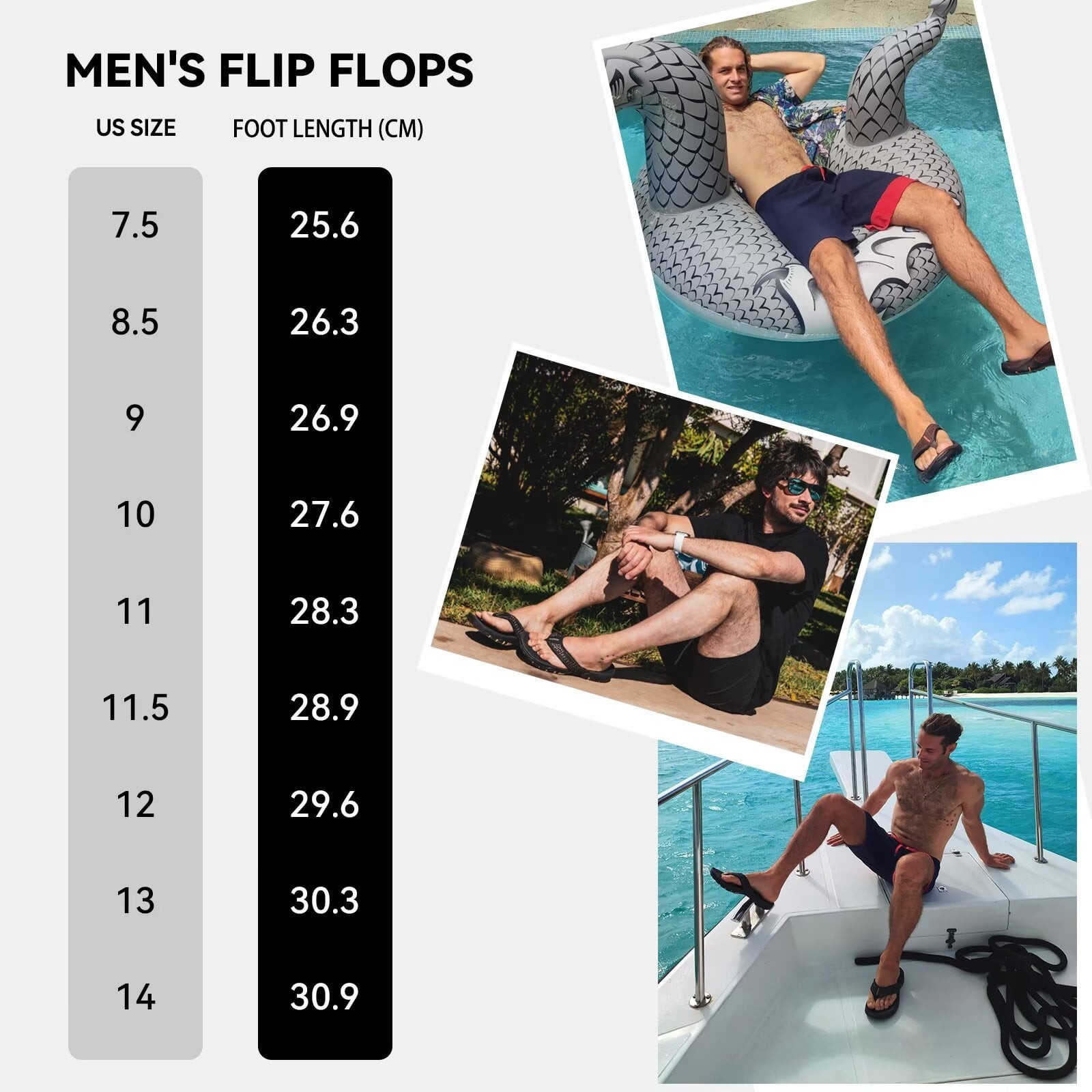 HOBIBEAR Mens Thong Sandals Arch Support Indoor Outdoor Beach Flip Flop Brown 81