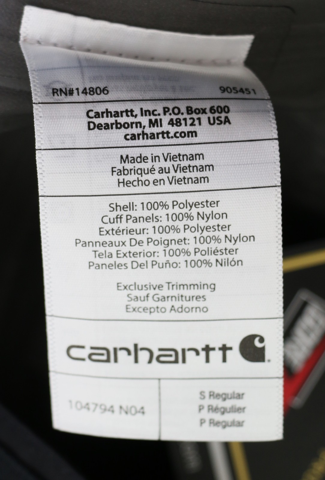 Carhartt Gore-Tex Super Dux Waterproof Windproof Pants Men’s Sizes 104794 Black