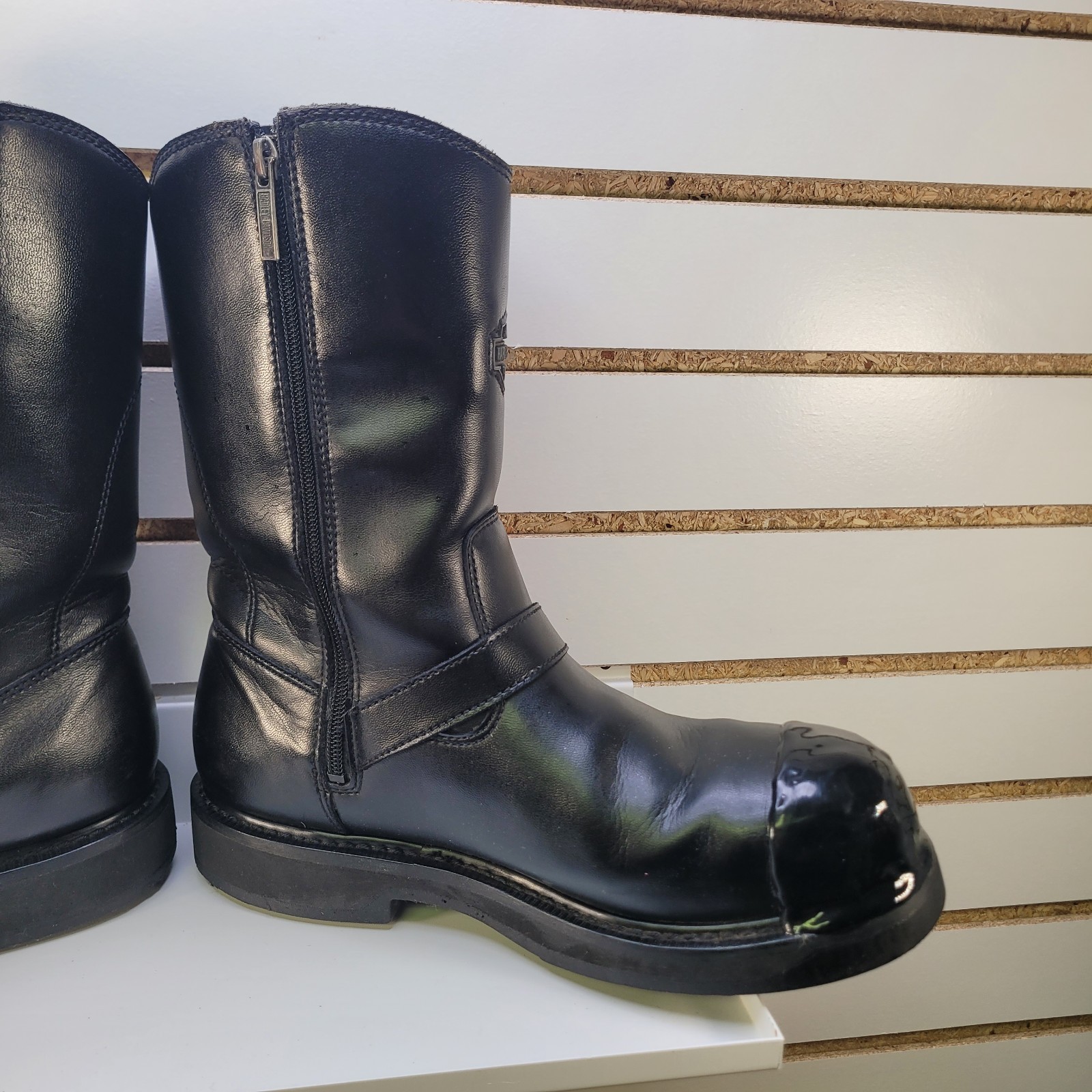 Harley Davidson Men’s Jason Black Steel Toe Boots Shoes D93120 Safety Sz 10M