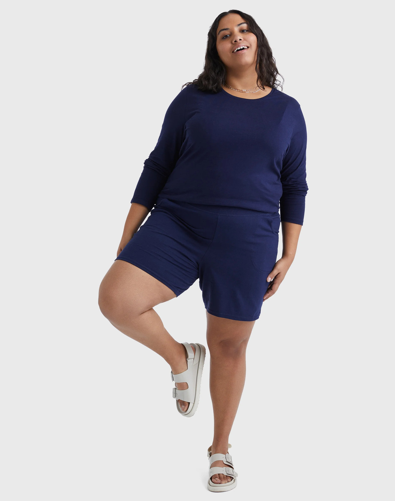 Just My Size Pull-On Women’s Shorts Cotton Jersey Plus 7″ Inseam Size 1X-5X