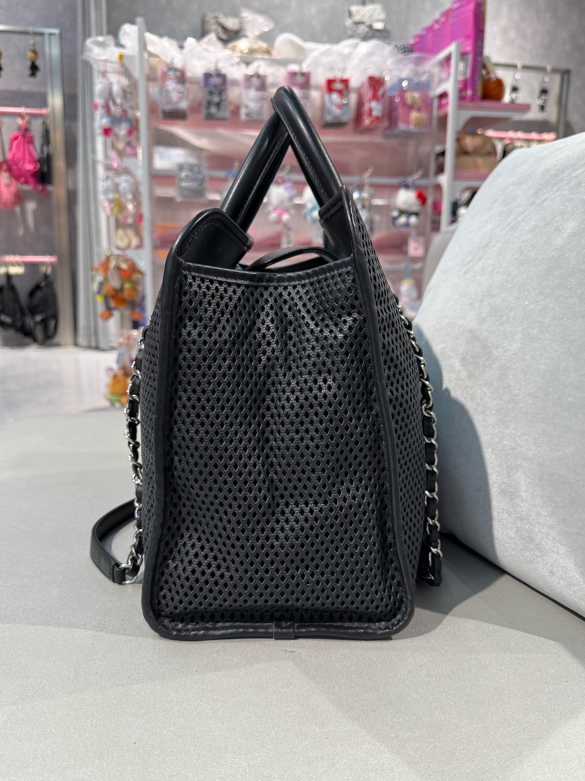 Chanel Pre-Owned Authentic Tote Black 33.5/28/16.5 Silver