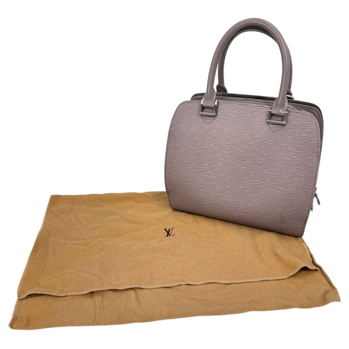 Louis Vuitton Pont Neuf Epi M5205B Brown Lilac Hand bag ｗ/storage bag Authentic