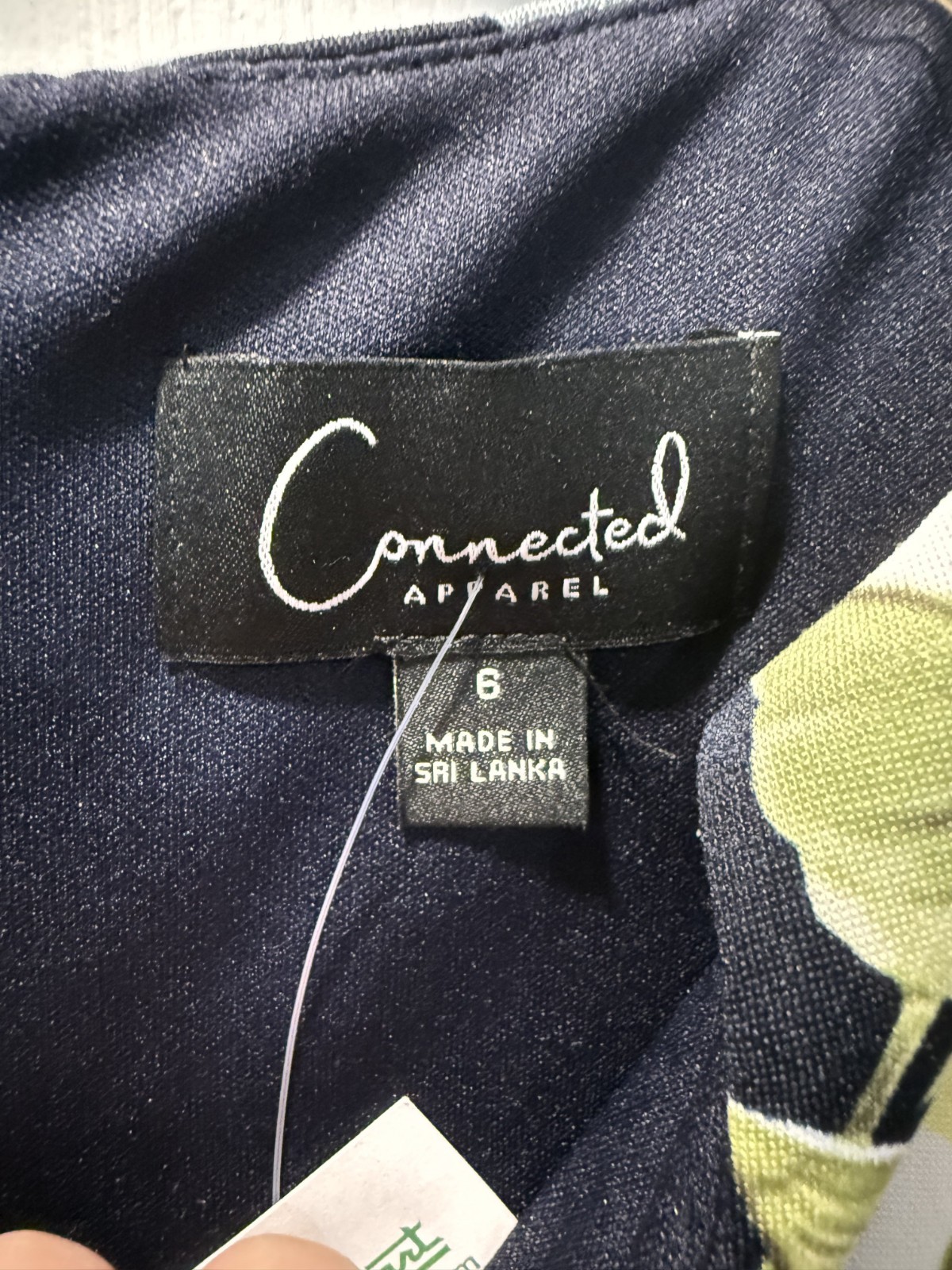 NWT, Connected Apparel Dress, Size 6, Black Floral sheath dress