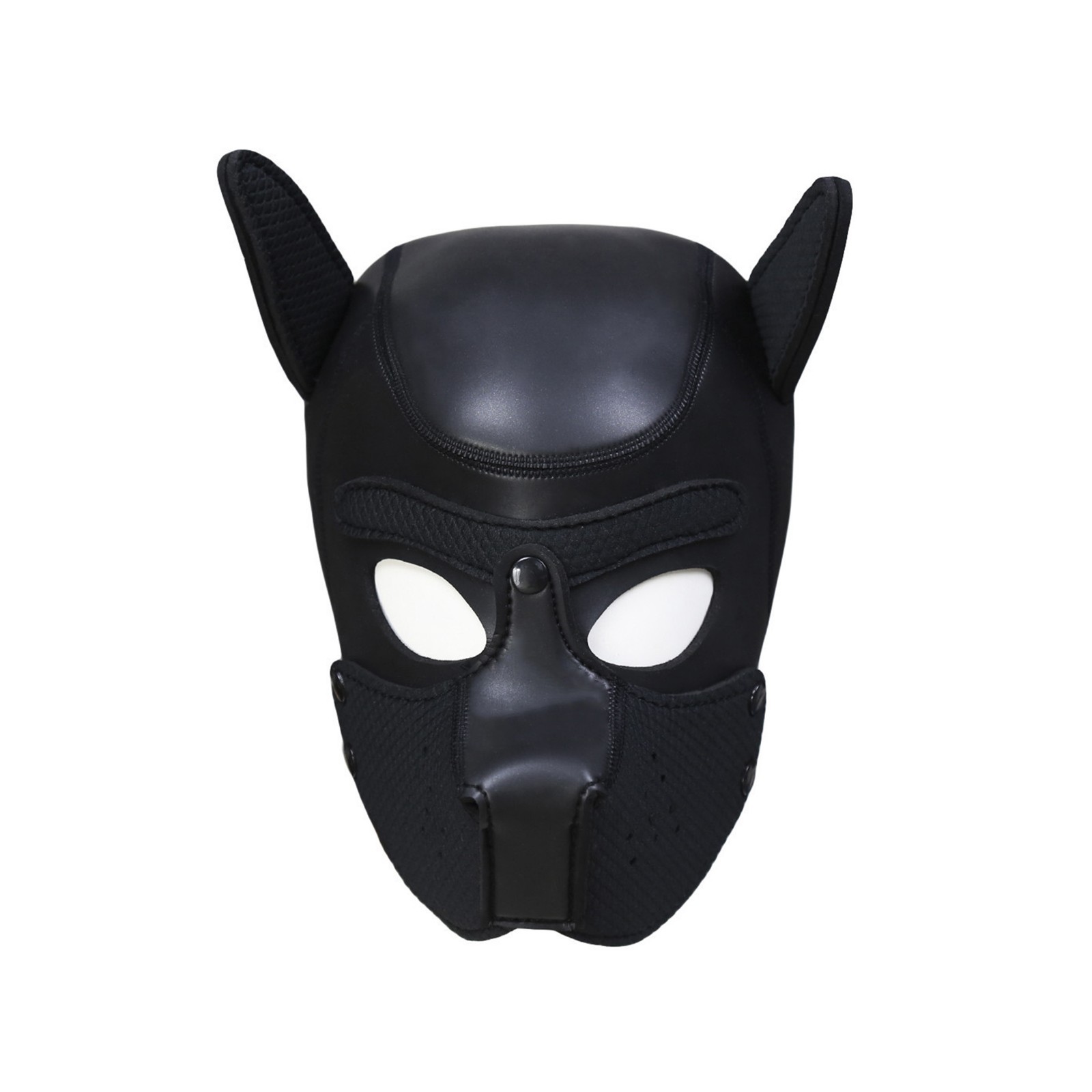 Unisex Neoprene Full Head Muzzle Detachable Puppy Hood Mask Cosplay Costumes