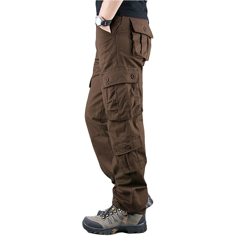 Men’s Army Tactical Combat Cotton Cargo Work Pants Outdoor Hiking Trousers