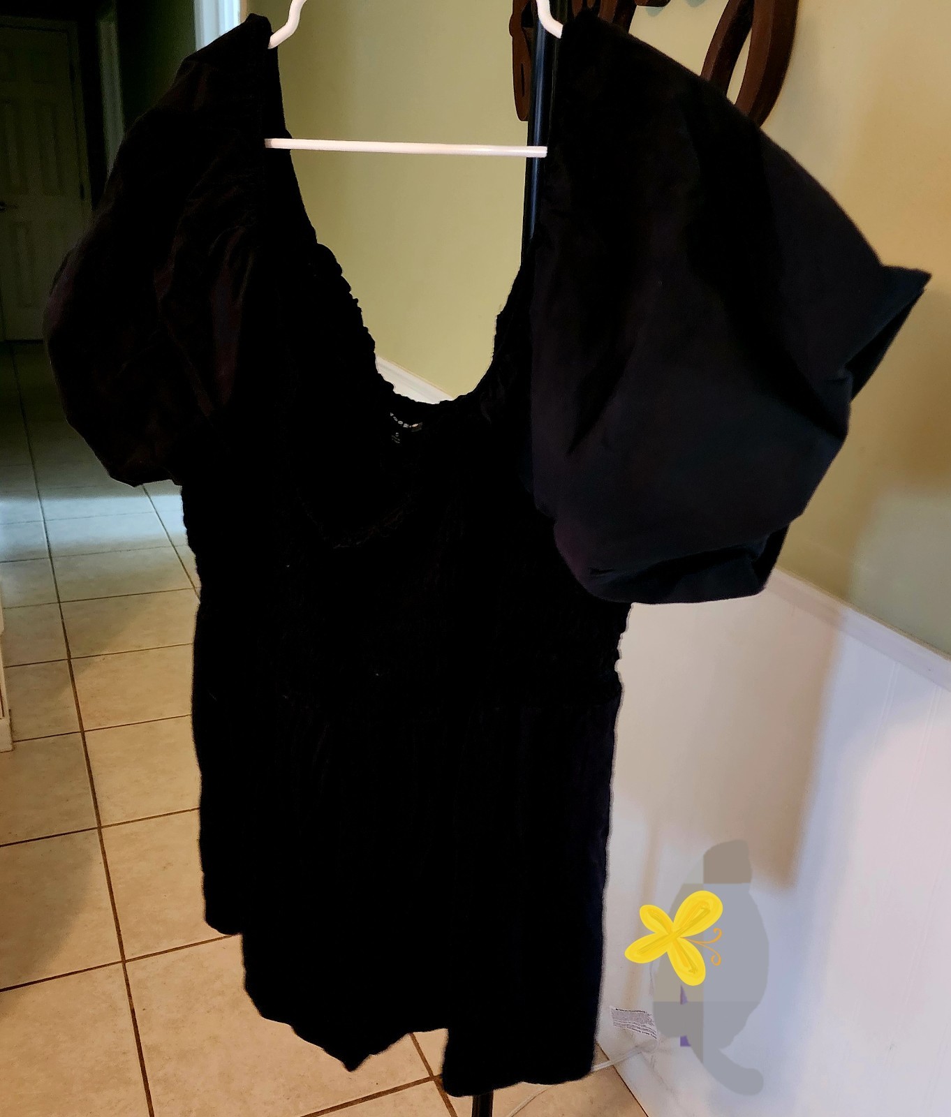 Torrid Babydoll Top Lace Eyelet Puffy Sleeve Plus Size 5 polyester spandex