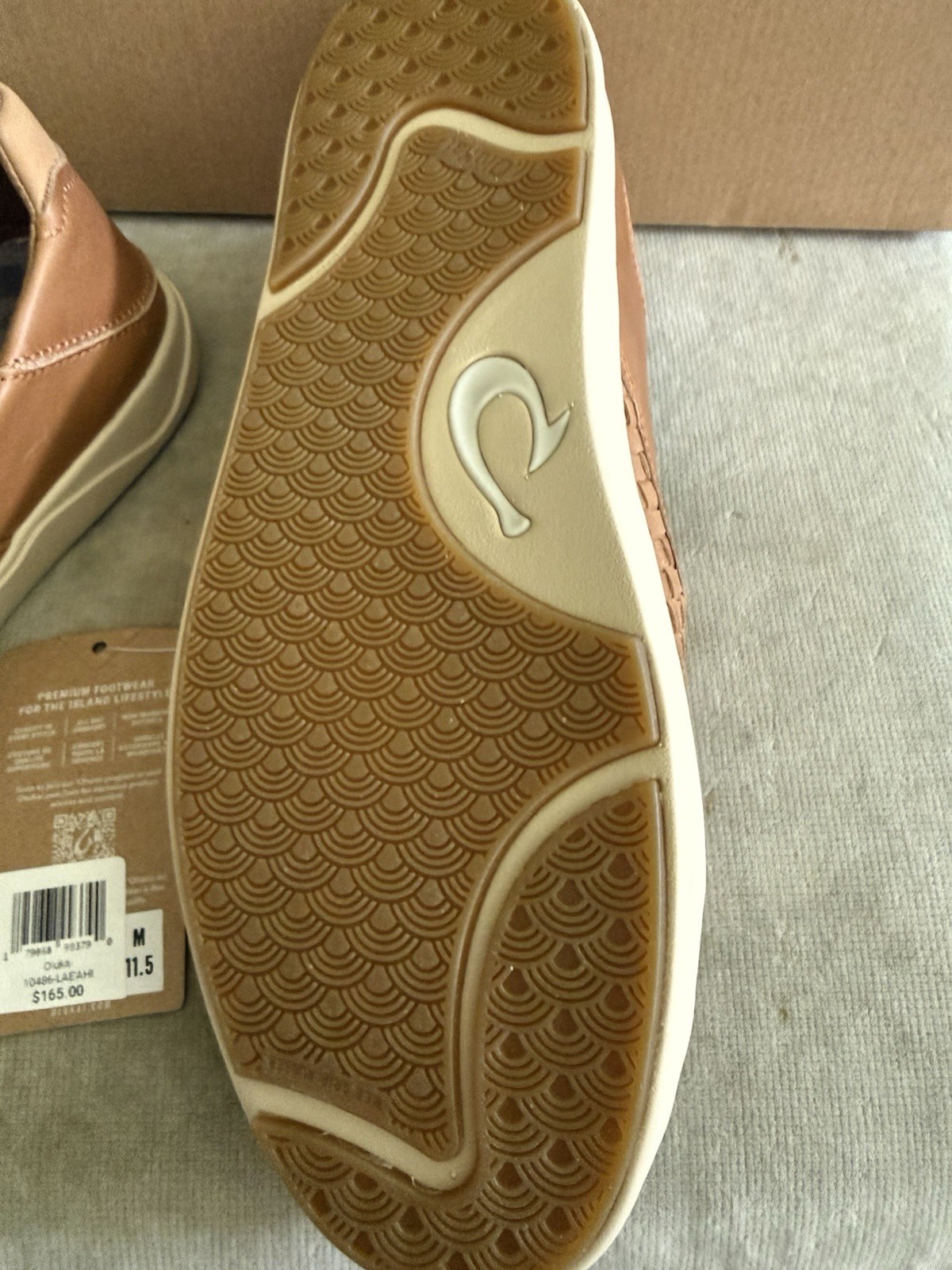 Olukai Lae‘ahi Lauhala Woven Leather Slip On Shoes Fox Brown 10486-FXFX Sz11.5