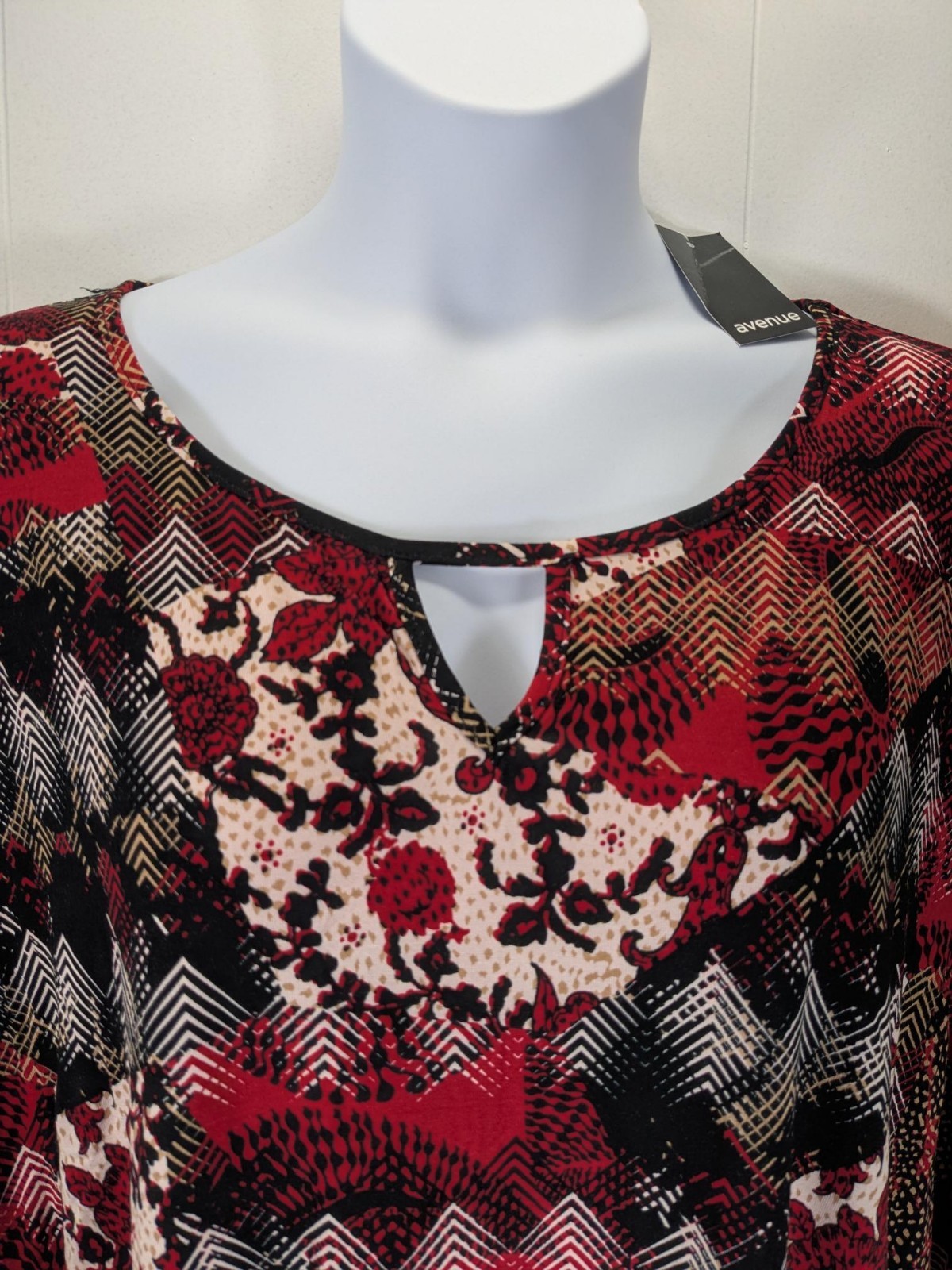 Avenue 30/32 NWT Tunic Hi-Low 3/4 Sleeve Tie-Knot Cuff Long Flowy *New in Bag*