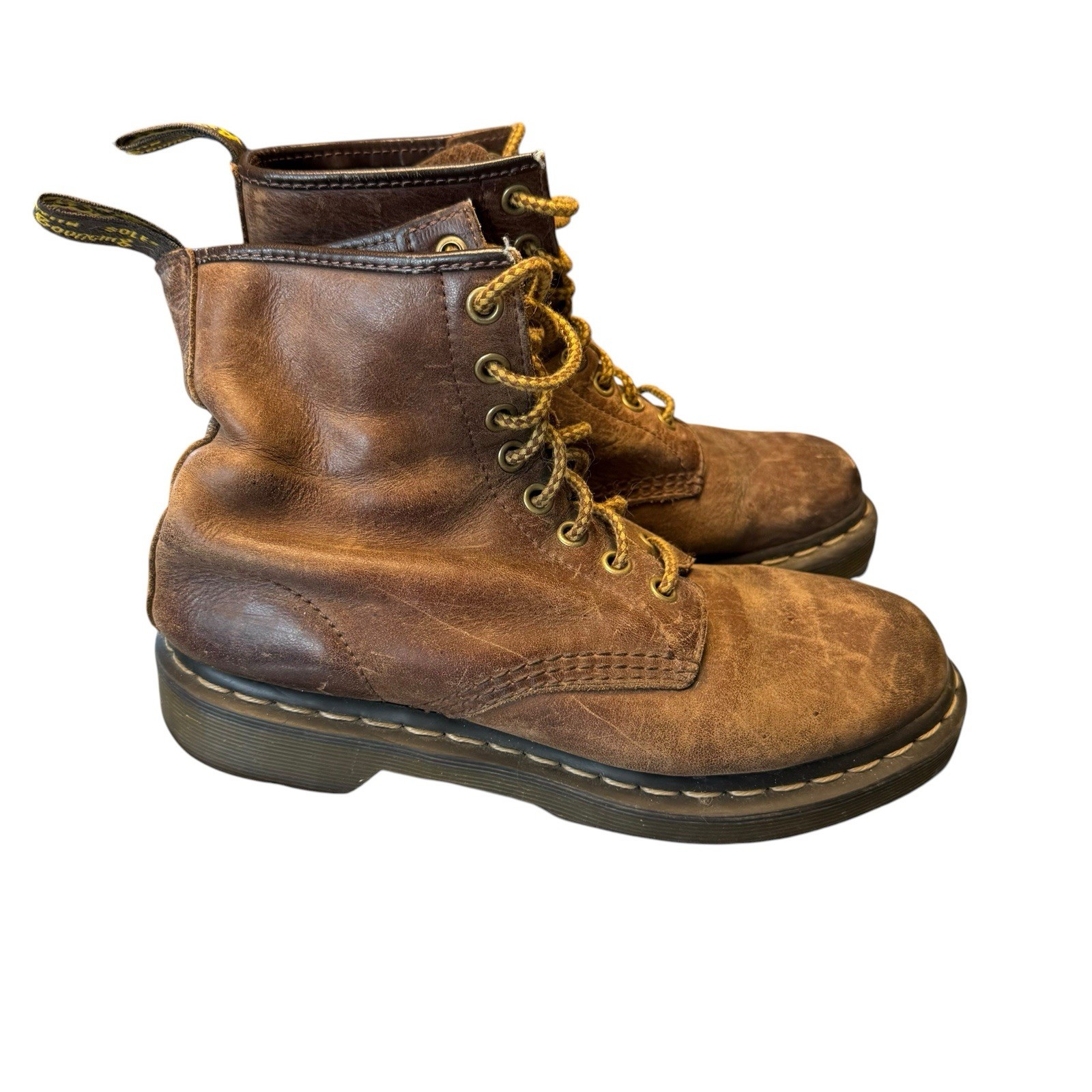 Dr Martens Womens Distressed Brown Leather Boots Size 7? (SEE DESCRIPTION)