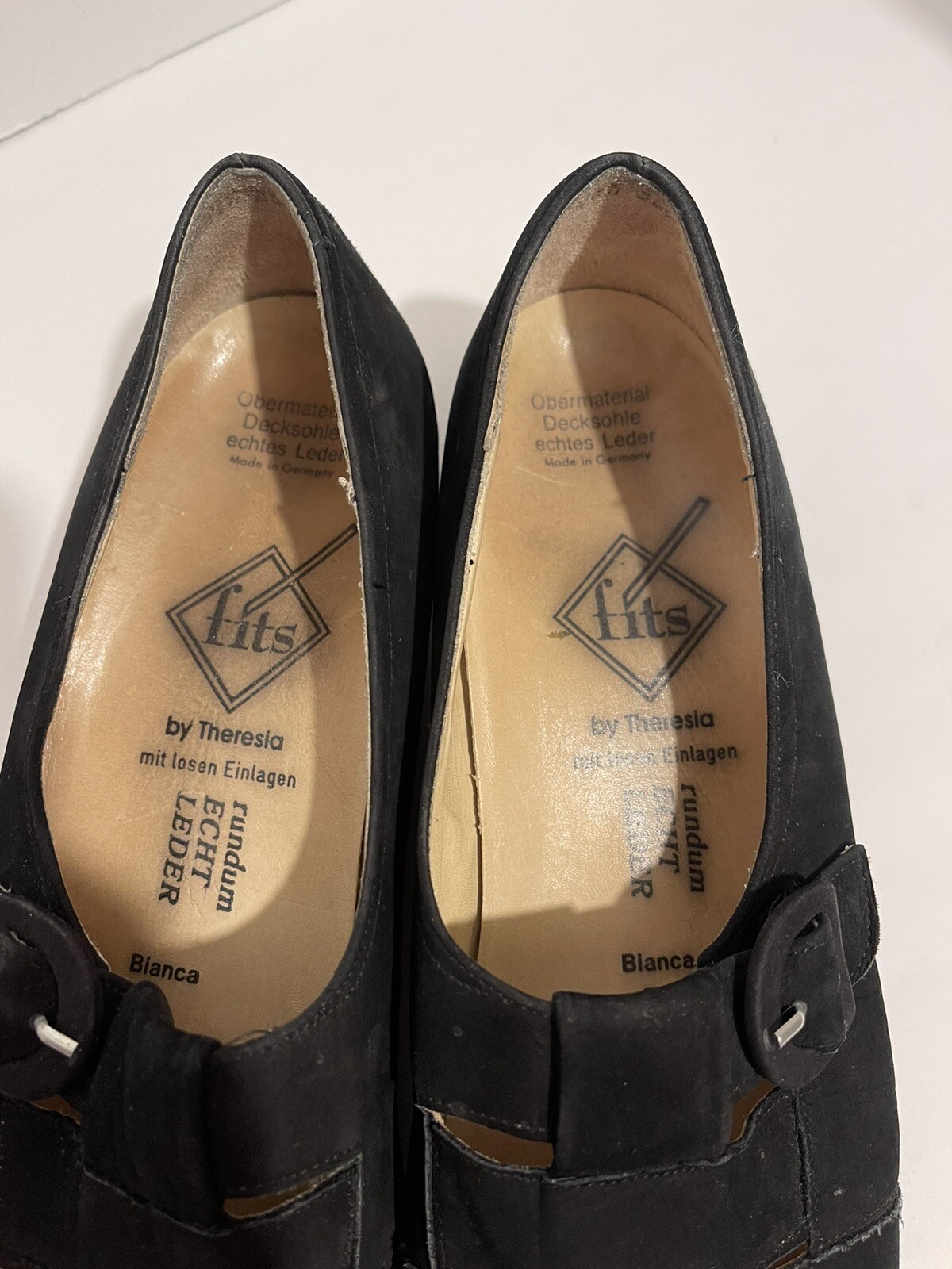 Fits by Theresia Bianca Black suede Shoe Mary Jane style women’s size 8.5
