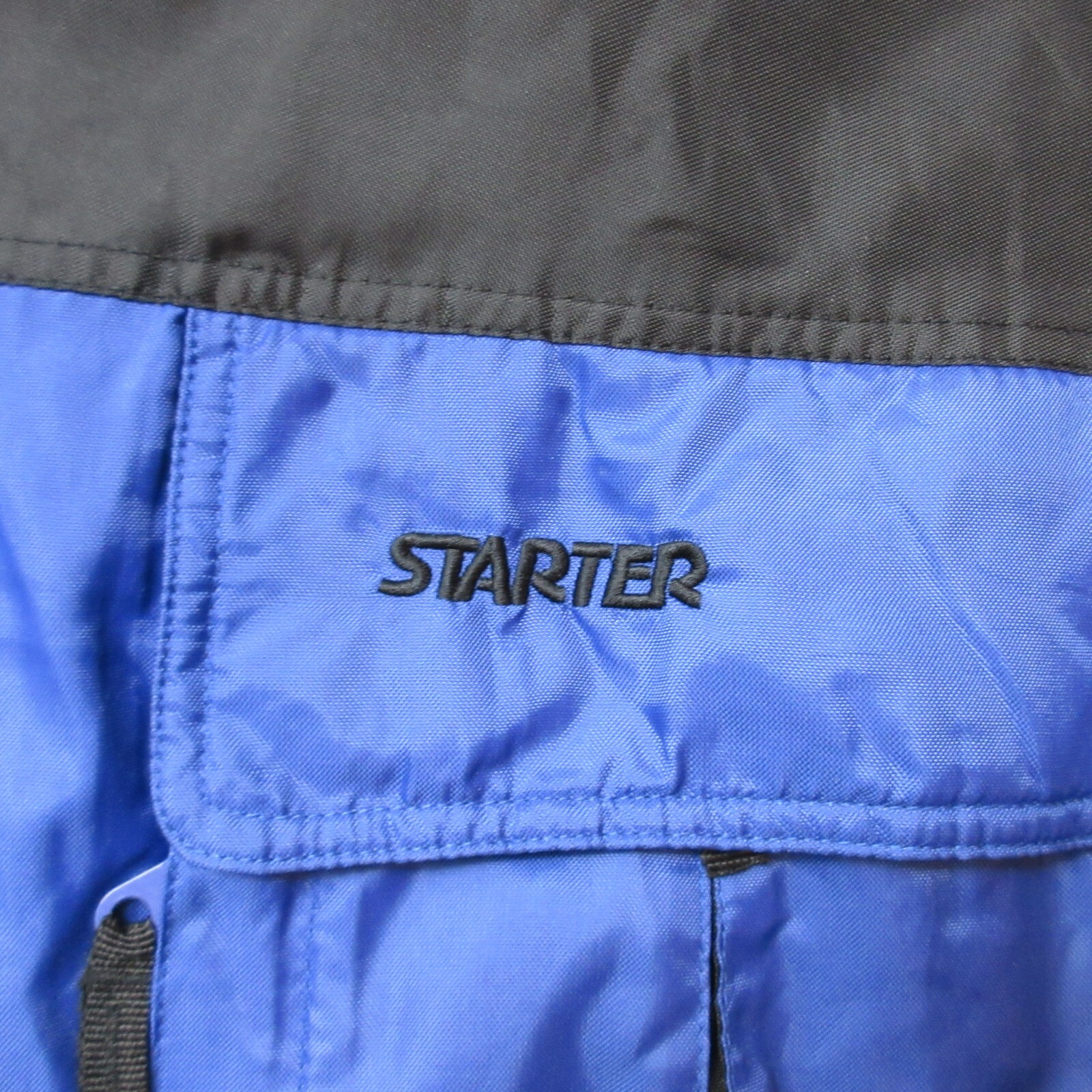 VINTAGE Starter Padded Jacket Mens 2XL Royal Blue Full Zip Insulated Pockets XXL