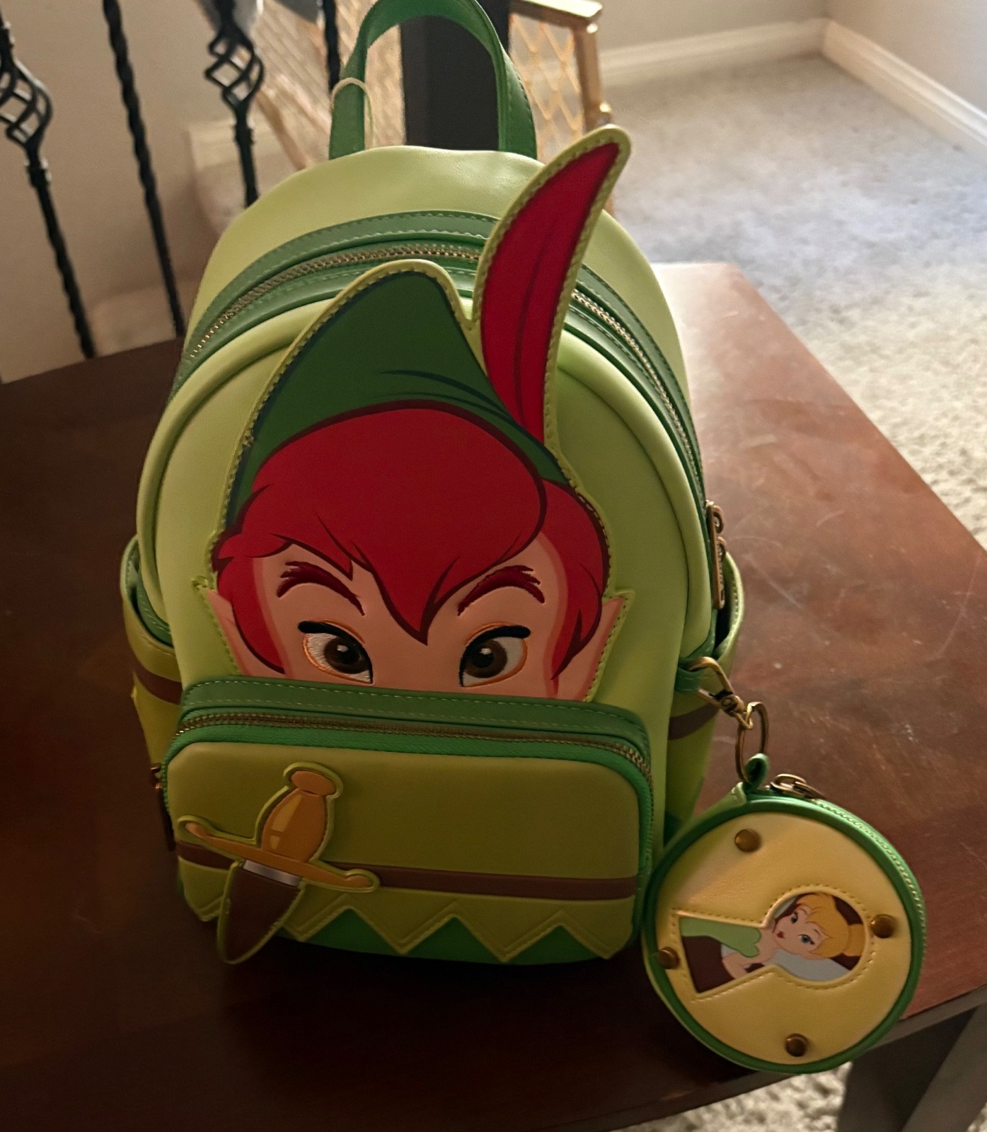 Loungefly Peter Pan and Tinker Bell Mini Backpack with Coin Purse – NWT