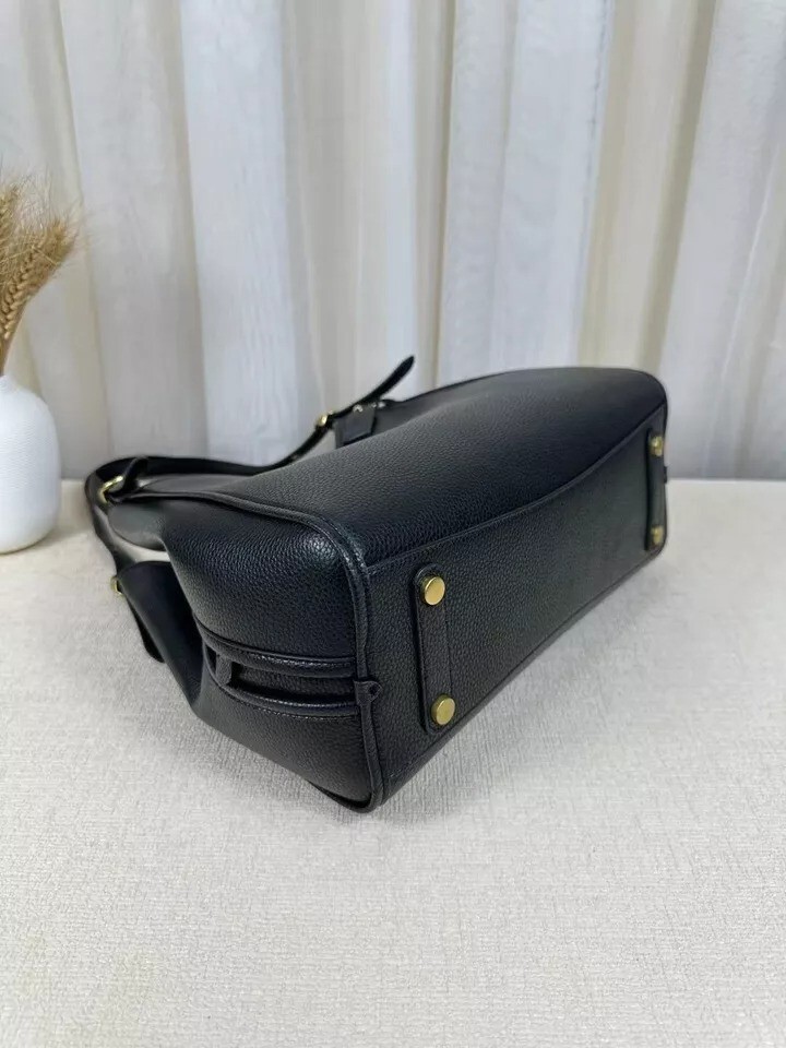Coach Black Soft Pebble Leather Lori Shoulder Bag