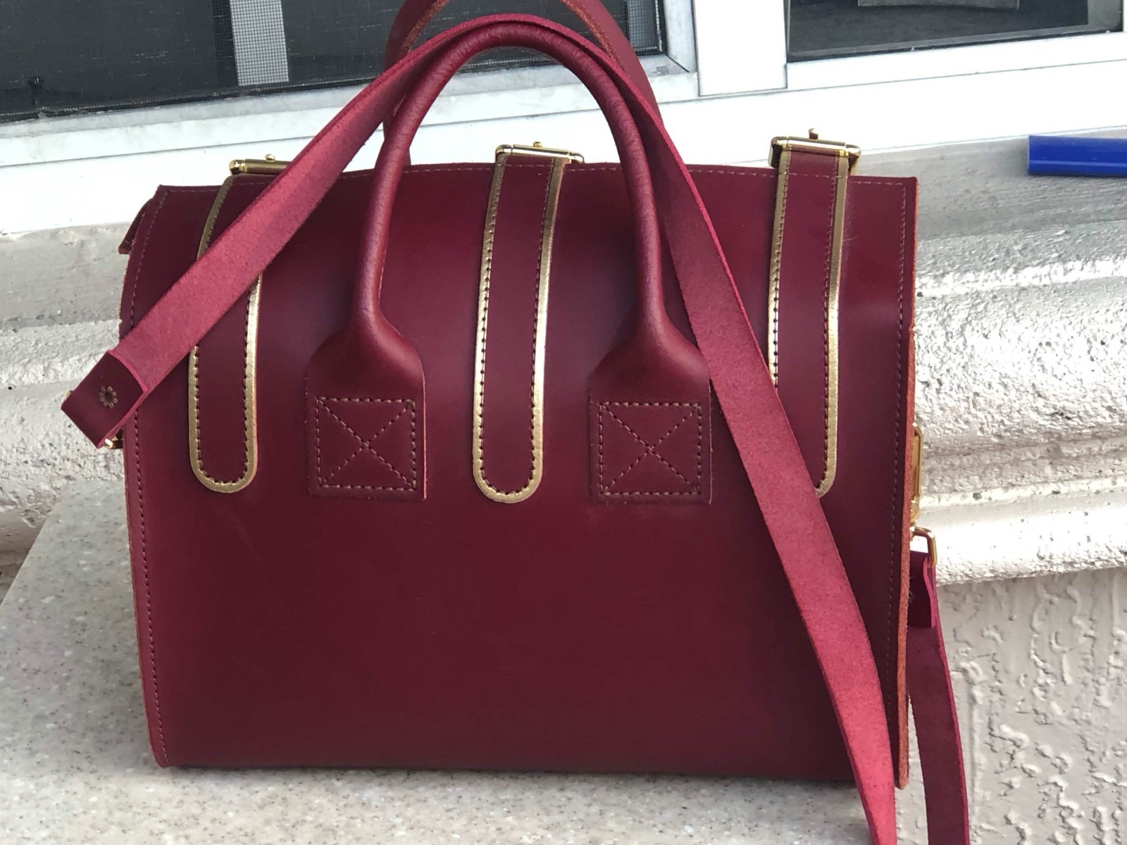 Grafea mulberry and gold luna jewel bag(Rare! No longer available online. )