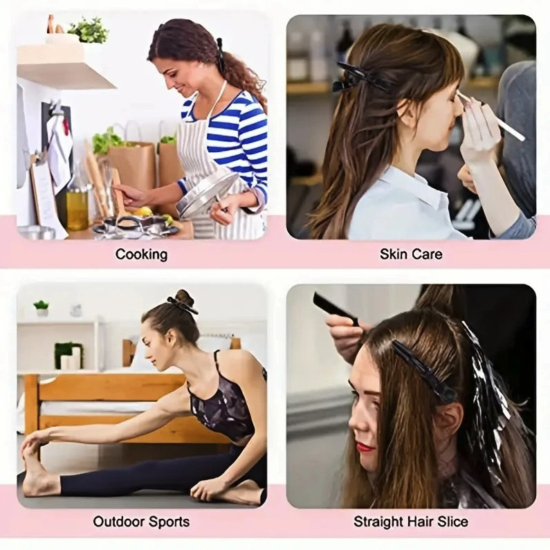 5 PCS Plastic Alligator Hair Clips Non-Slip Hairpins Salon Styling Tool – NEW