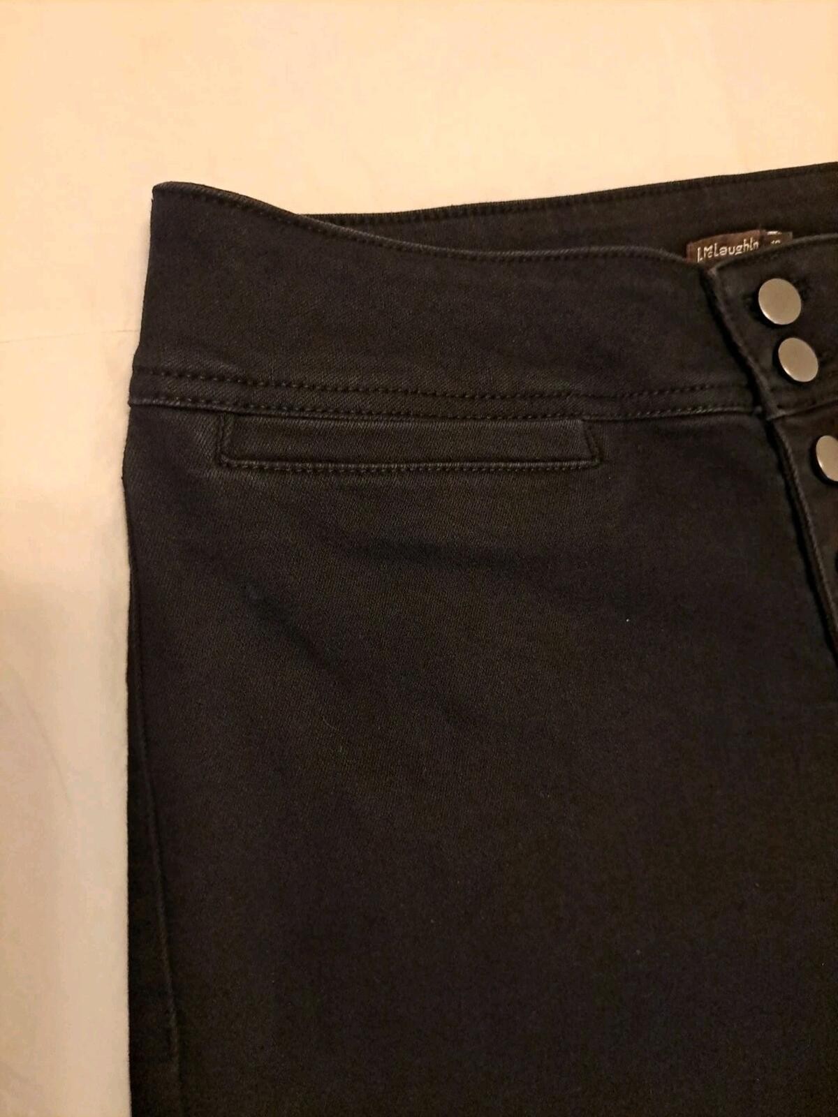 J. McLaughlin Oaks Jean BLACK SZ 10 Excellent Condition Returns Accepted