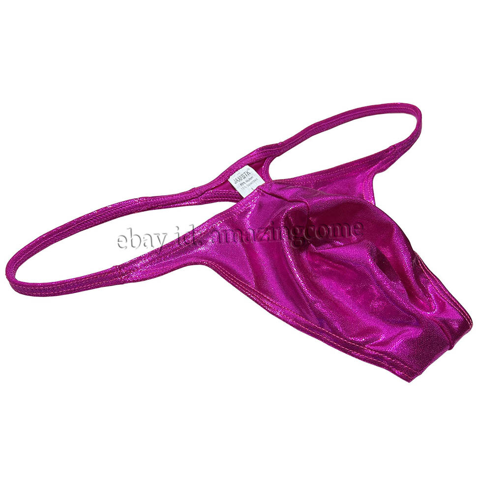 Men Gloss G-string Thong Underwear Classics Pouch T-back Elastic Sex Swim Tangas