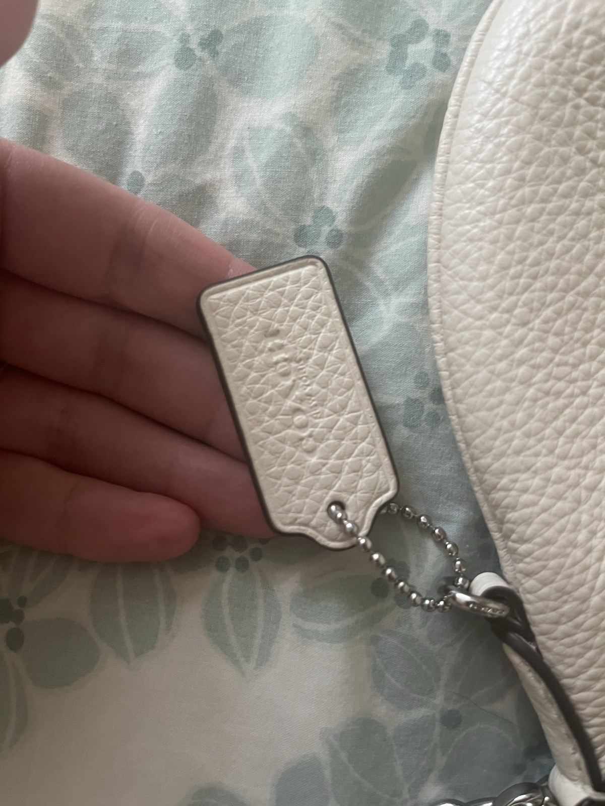 Coach Mini Payton in White with Silver Hardware