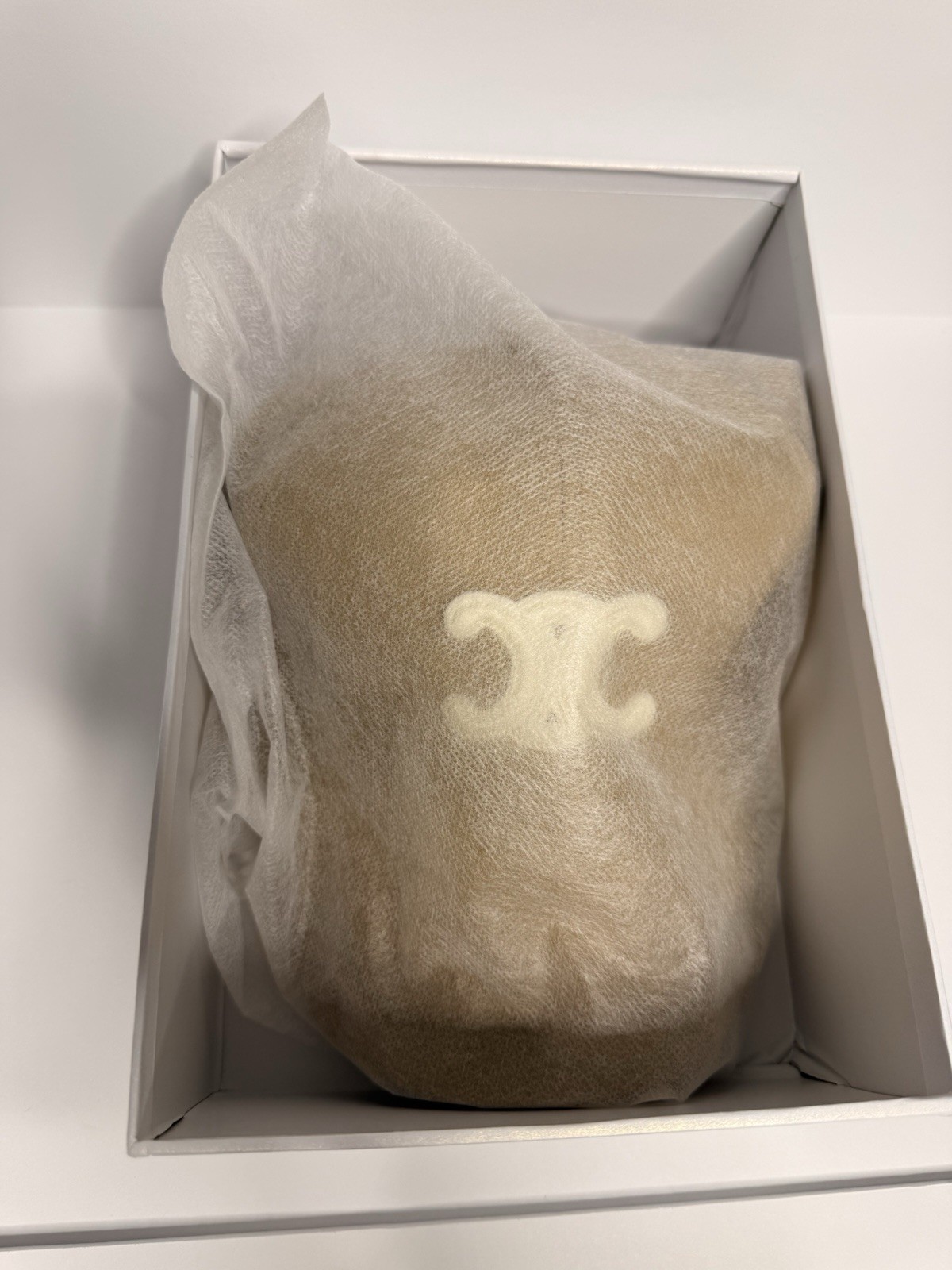 Celine Triomphe Toffee Adjustable Baseball Cap Women’s Medium With Box