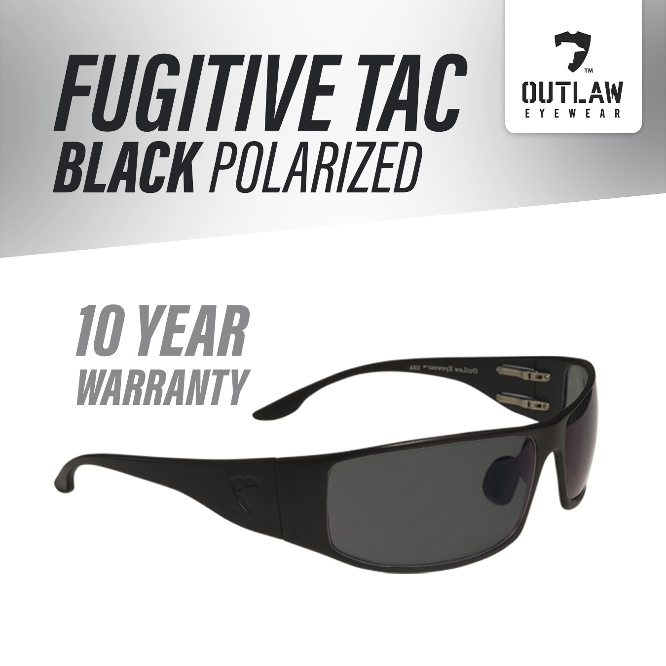 OutLaw Eyewear Fugitive TAC Polarized Tactical Sunglasses ANSI Z87.1 Made In USA
