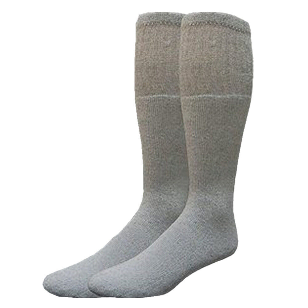 3,6,12 Pairs Men Athletic Sports Solid Cotton Tube Socks Size 9-15 Made In USA