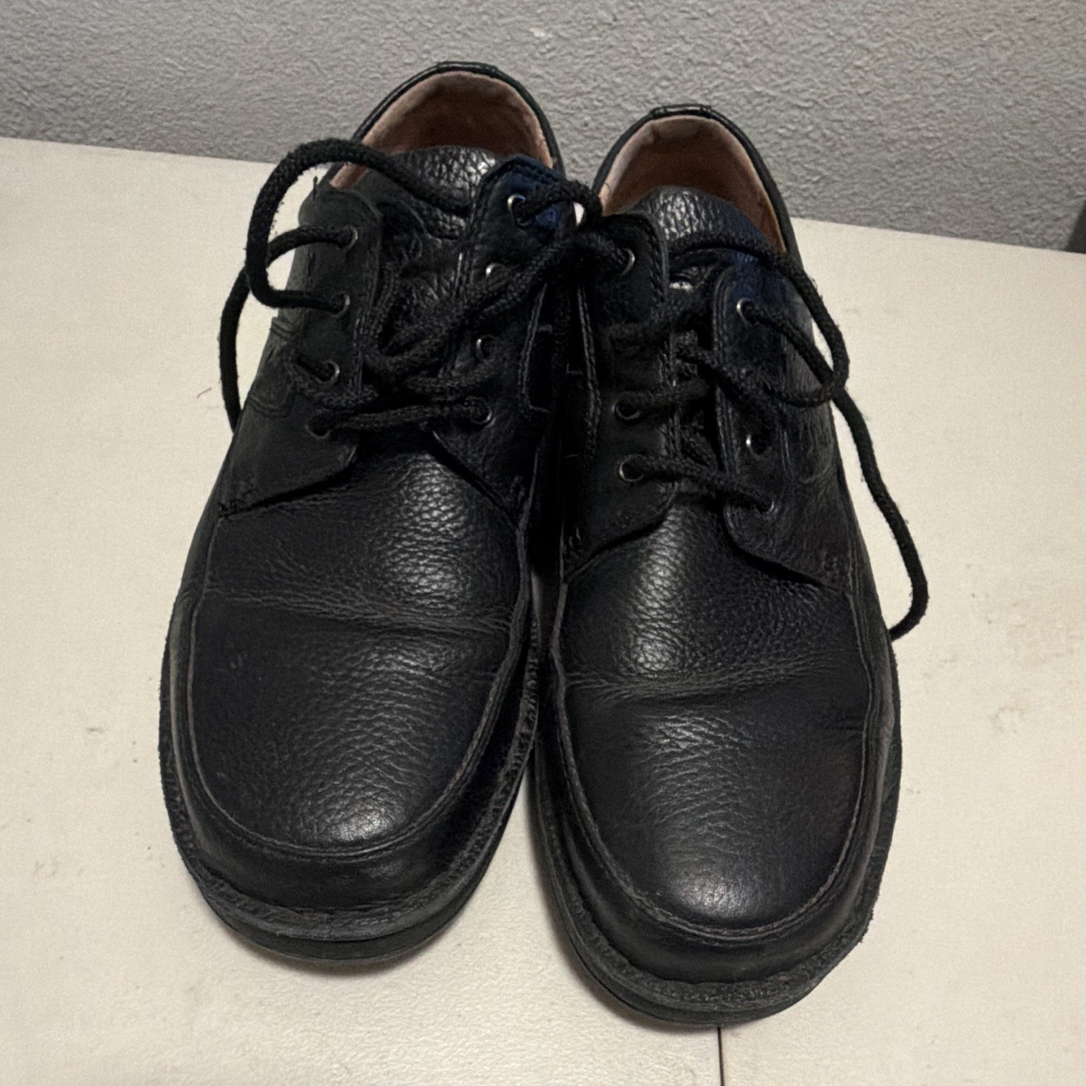 Clarks Men’s Black Leather Lace-Up Oxford Shoes Round Toe US 11 M