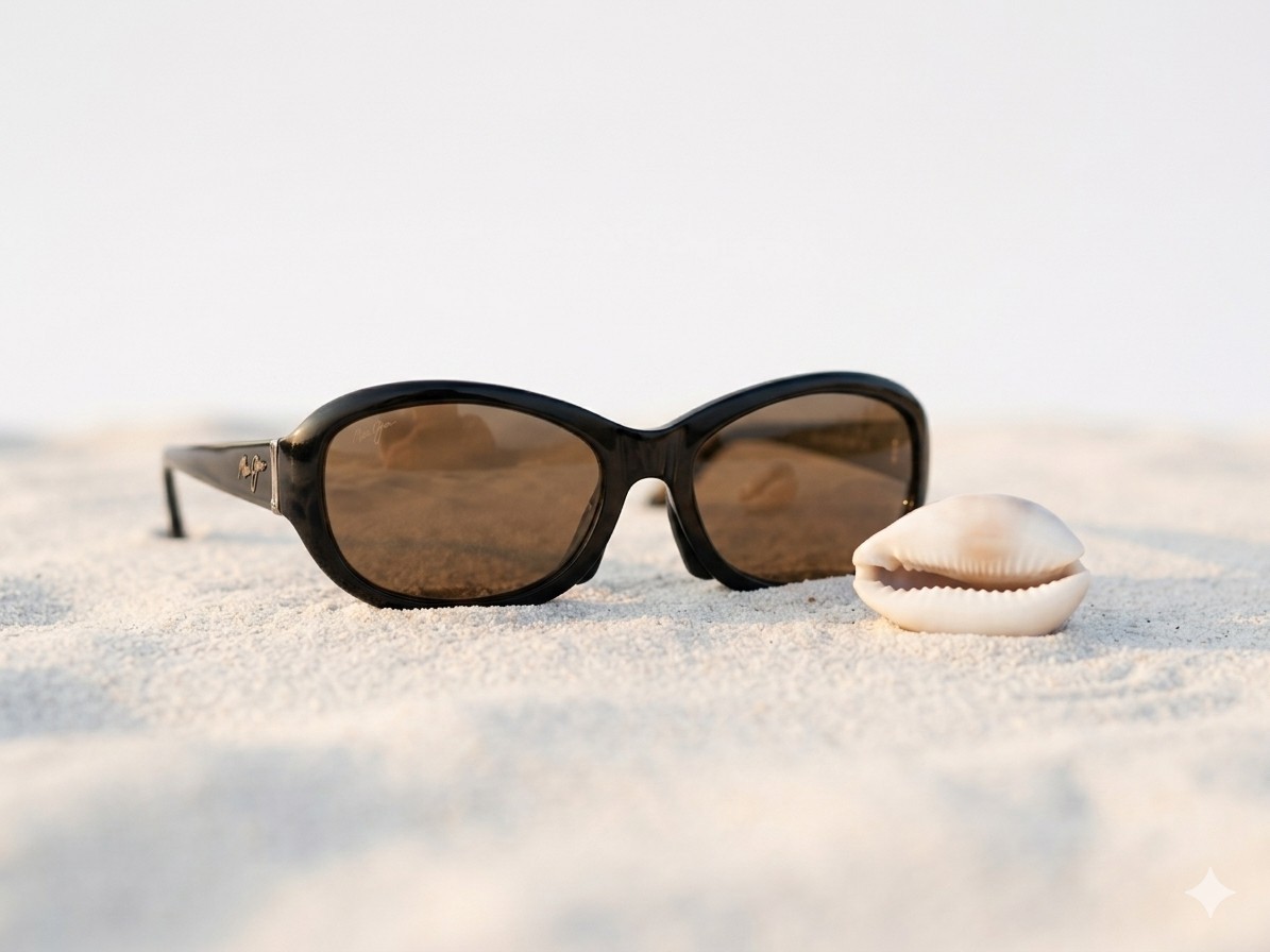 MAUI JIM ALANA MJ 215-16 BLACK GOLD BRONZE POLARIZED WOMENS SUNGLASSES