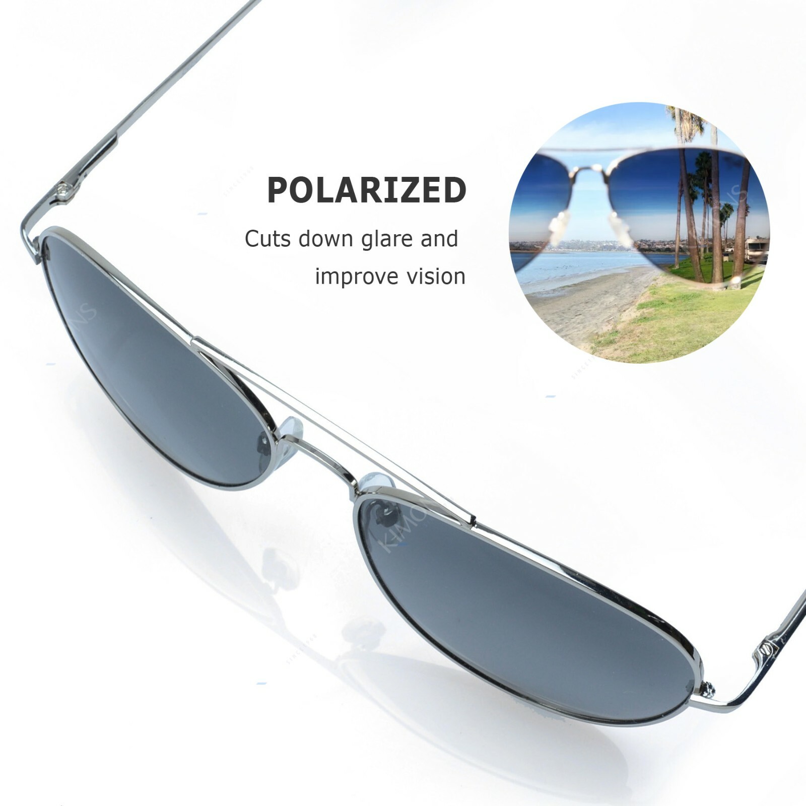 Polarized Sunglasses For Women Men Vintage Sports Driving Metal Aviator Gradient