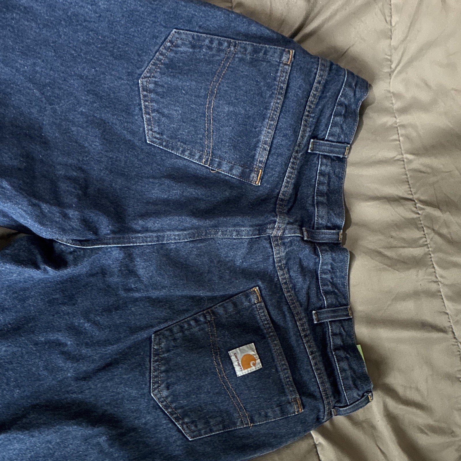 Carhartt Men’s Relaxed Fit Straight Leg Dark Wash Denim Jeans, 5-Pocket