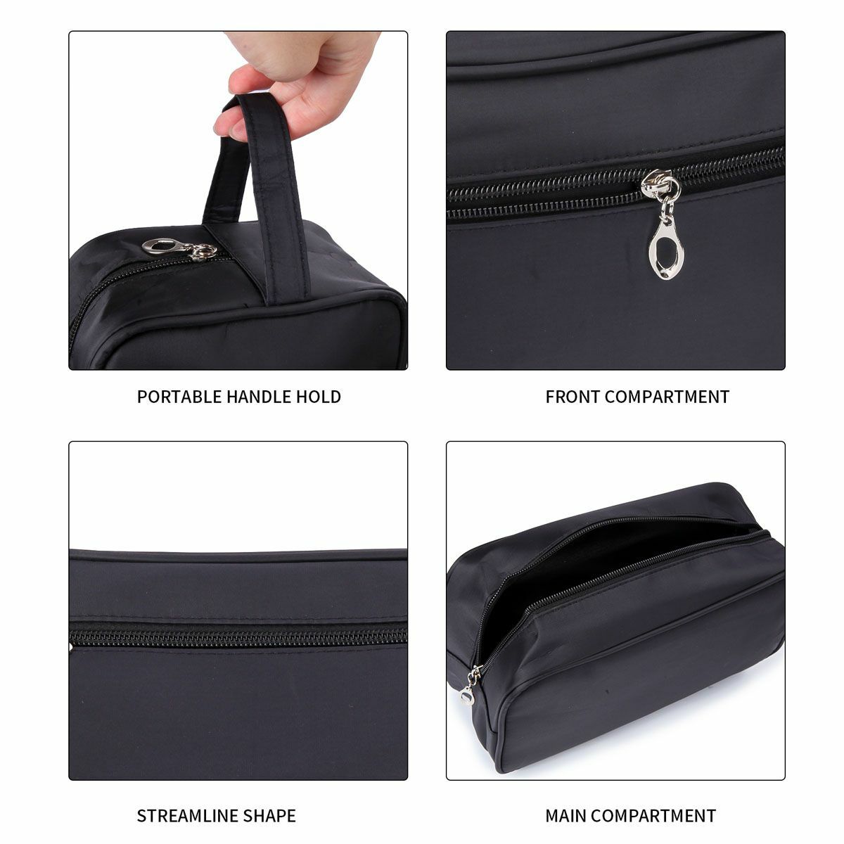 Travel Toiletry Bag Men Small Dopp Kit Organizer Zipper Bag Shaving Shower Case