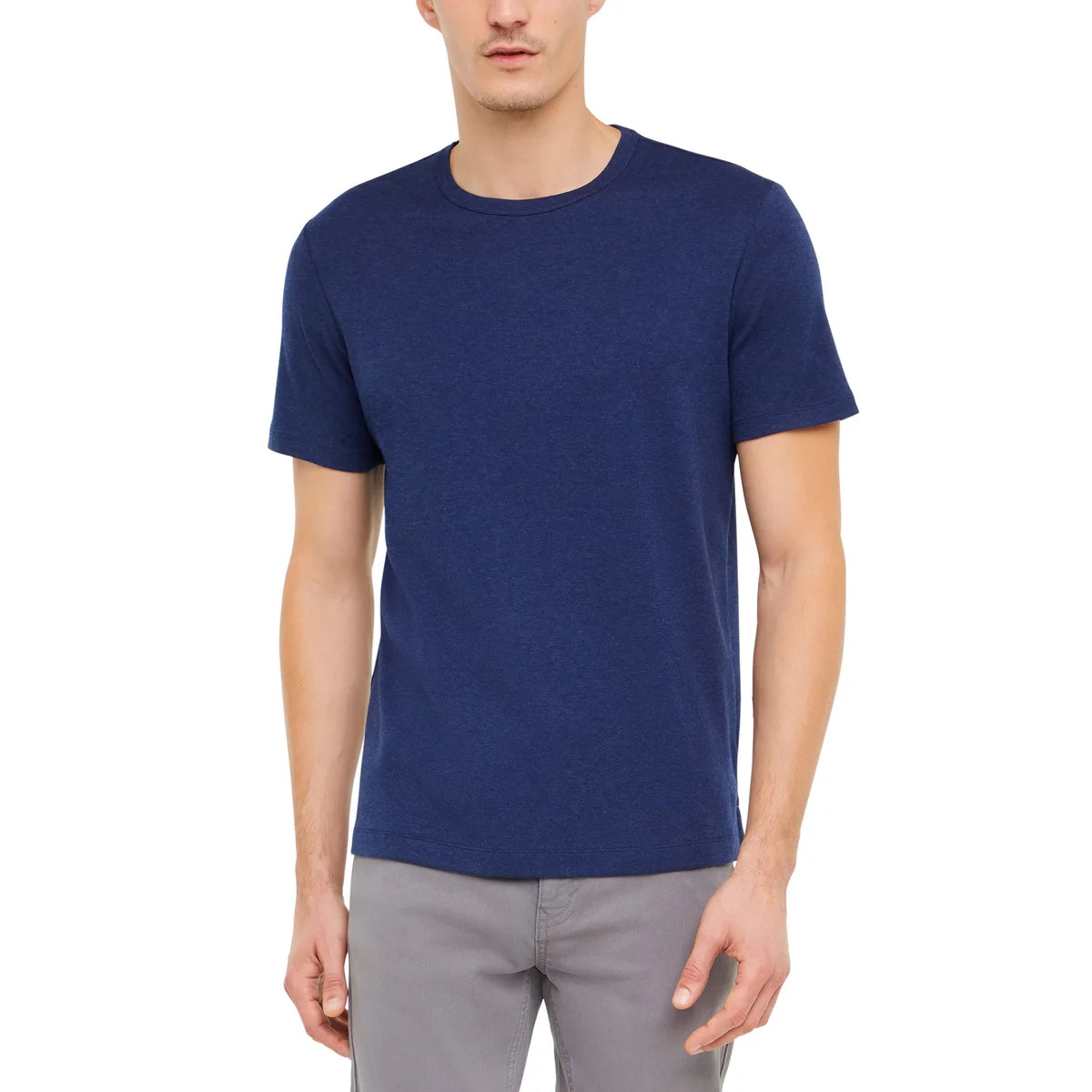 Banana Republic Mens Luxe Touch Tee Shirt Cotton Regular Fit T-Shirt Heather New