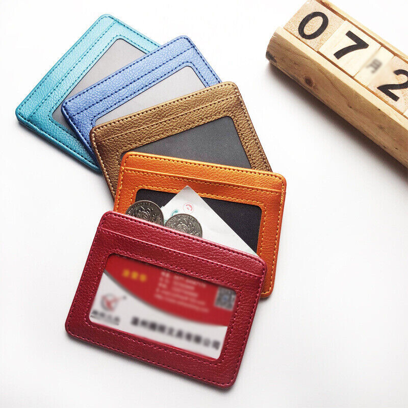 Slim Minimalist Front Pocket Wallet,RFID Blocking Credit Card Holder ID Window