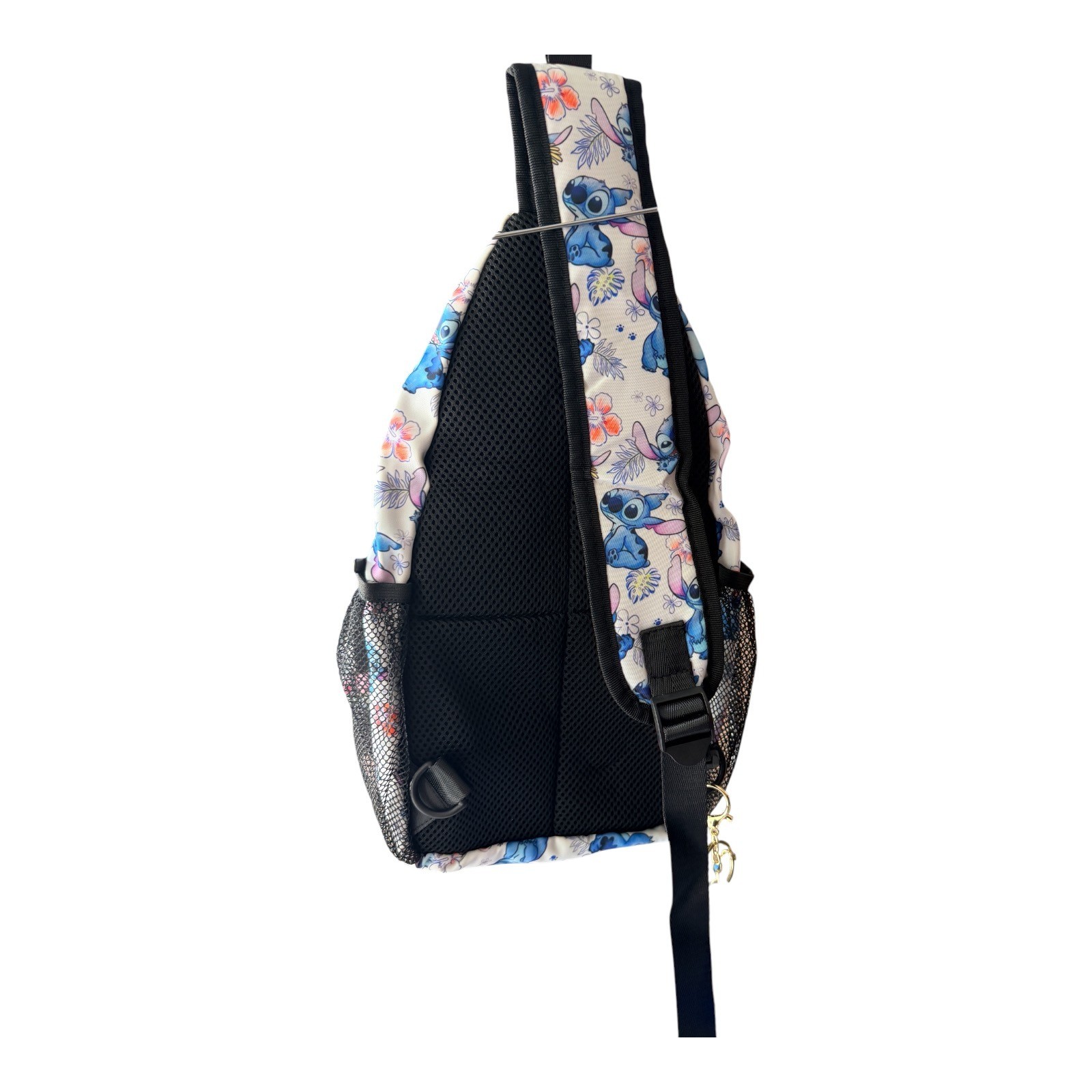 Lilo & stitch crossbody bag with stitch charm on bag