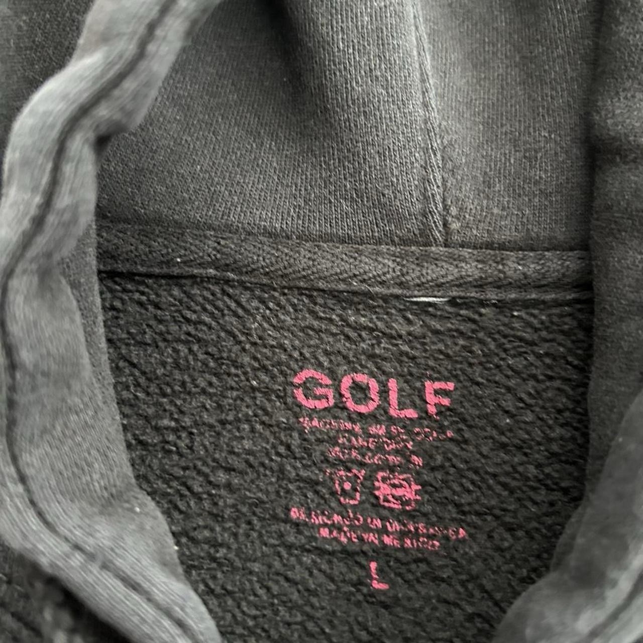Golf Wang Black Hoodie Sweatshirt Embroidered Multicolored Logo On Chest Size L