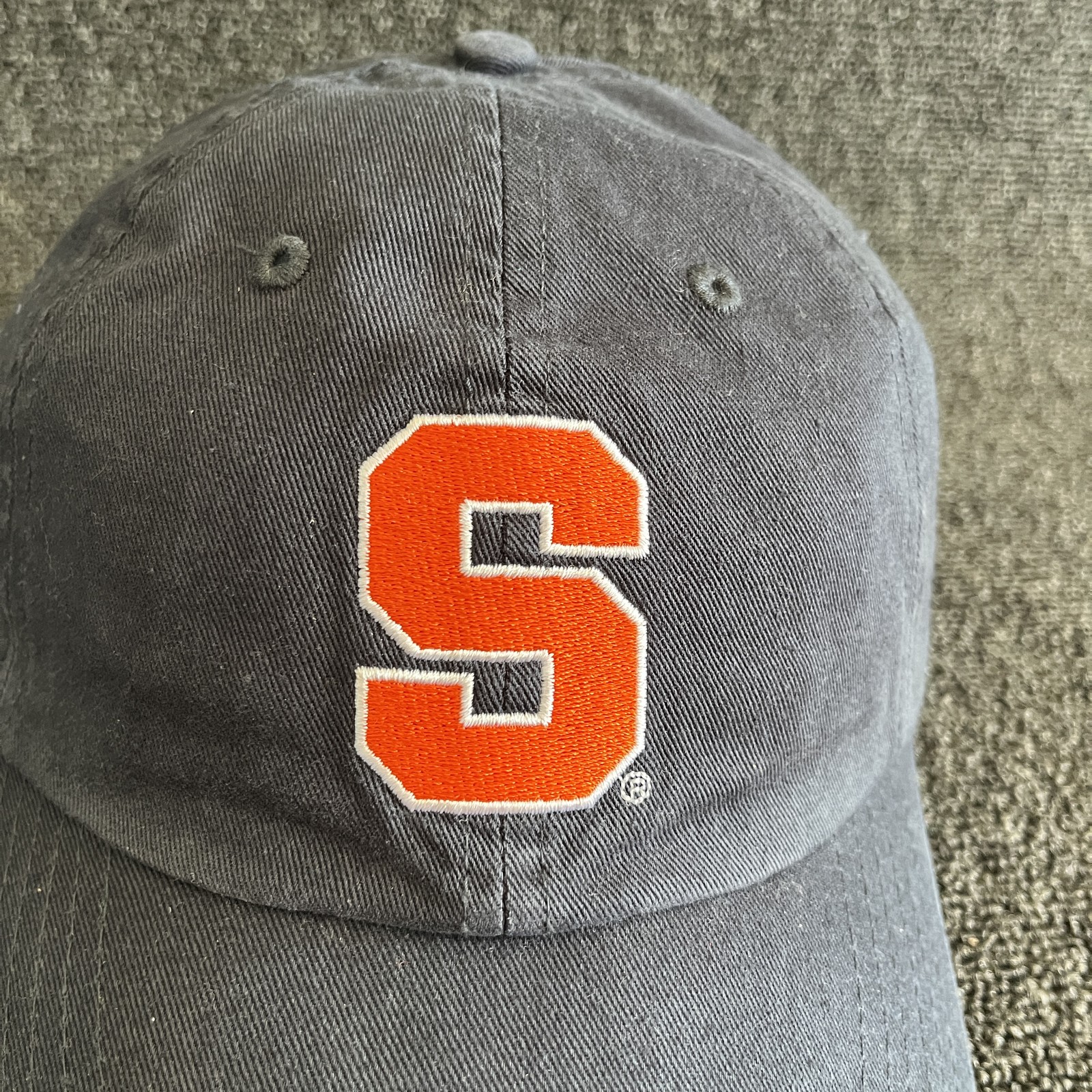 Richardson Syracuse Orange Baseball Cap Strapback Hat Charcoal Grey Adjustable N