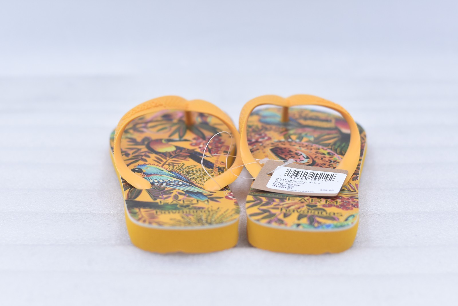 Womens Havaianas Dragon Slim Flip-Flop Sandals – Pop Yellow Size 9/10 (EU 41-42)