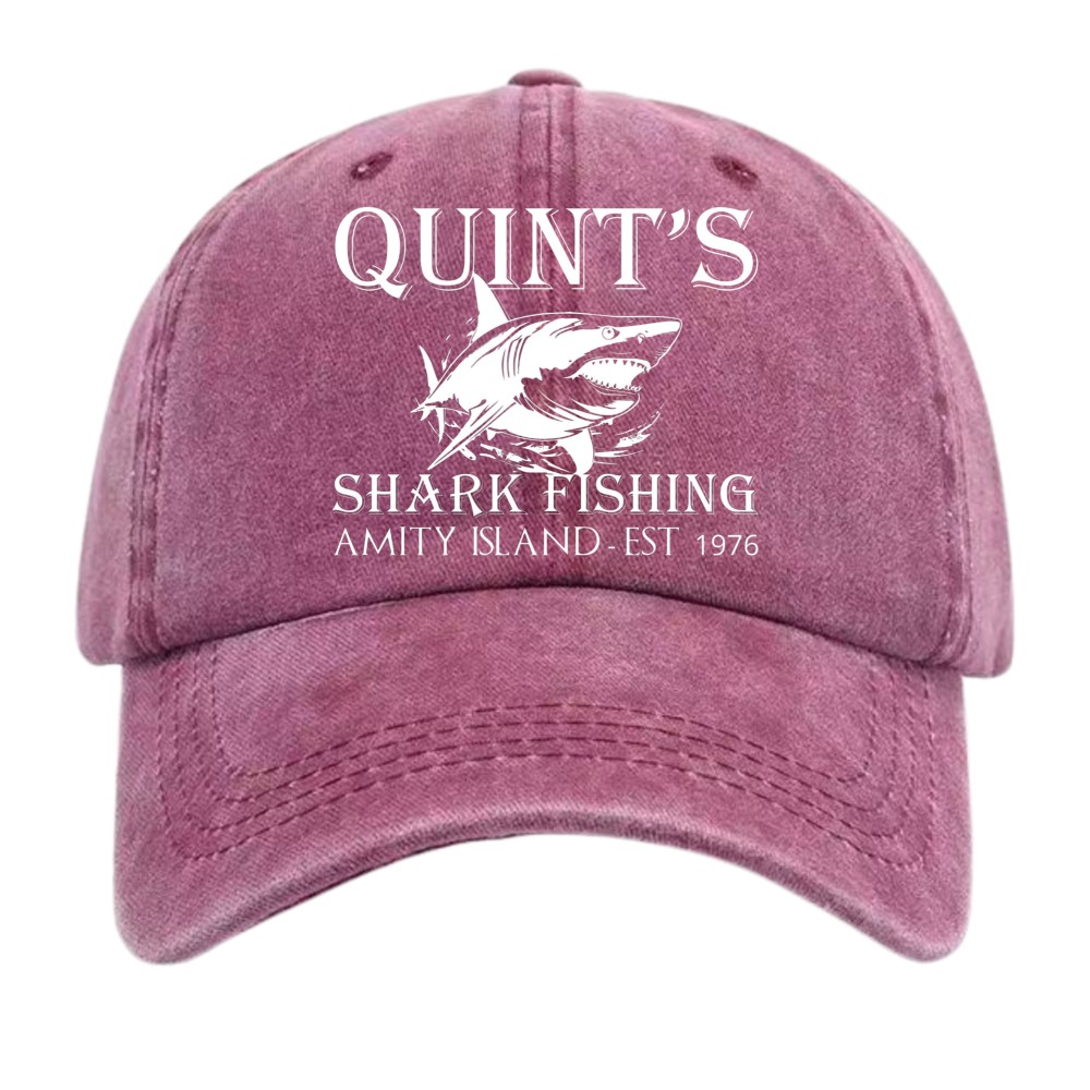 Quint’s Shark Fishing Amity Island 1976 Jaws Adjustable Dad Hat