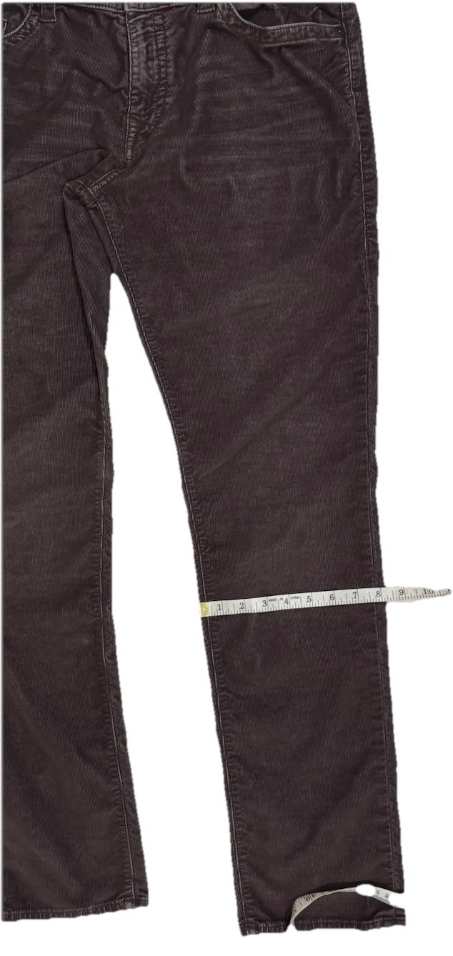 True Religion Geno Straight Corduroy Pants Mens 38×33 Maroon Distressed Y2K