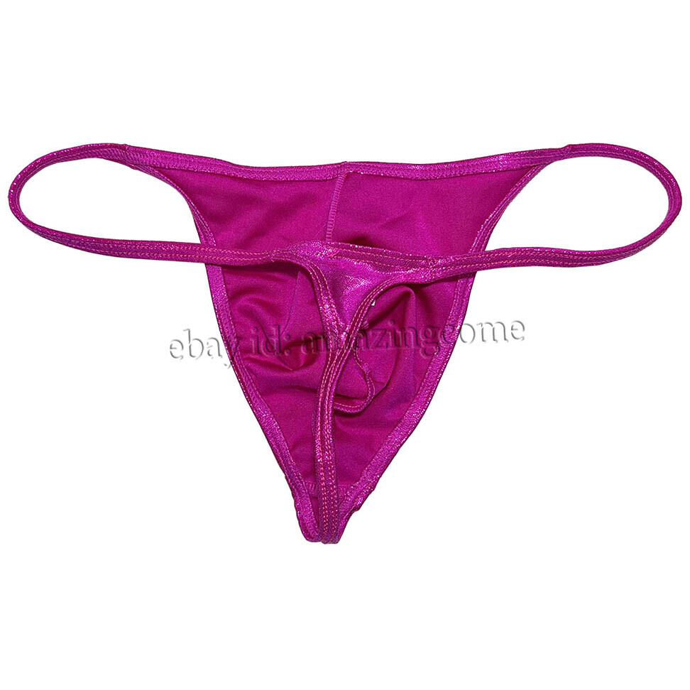 Men Gloss G-string Thong Underwear Classics Pouch T-back Elastic Sex Swim Tangas
