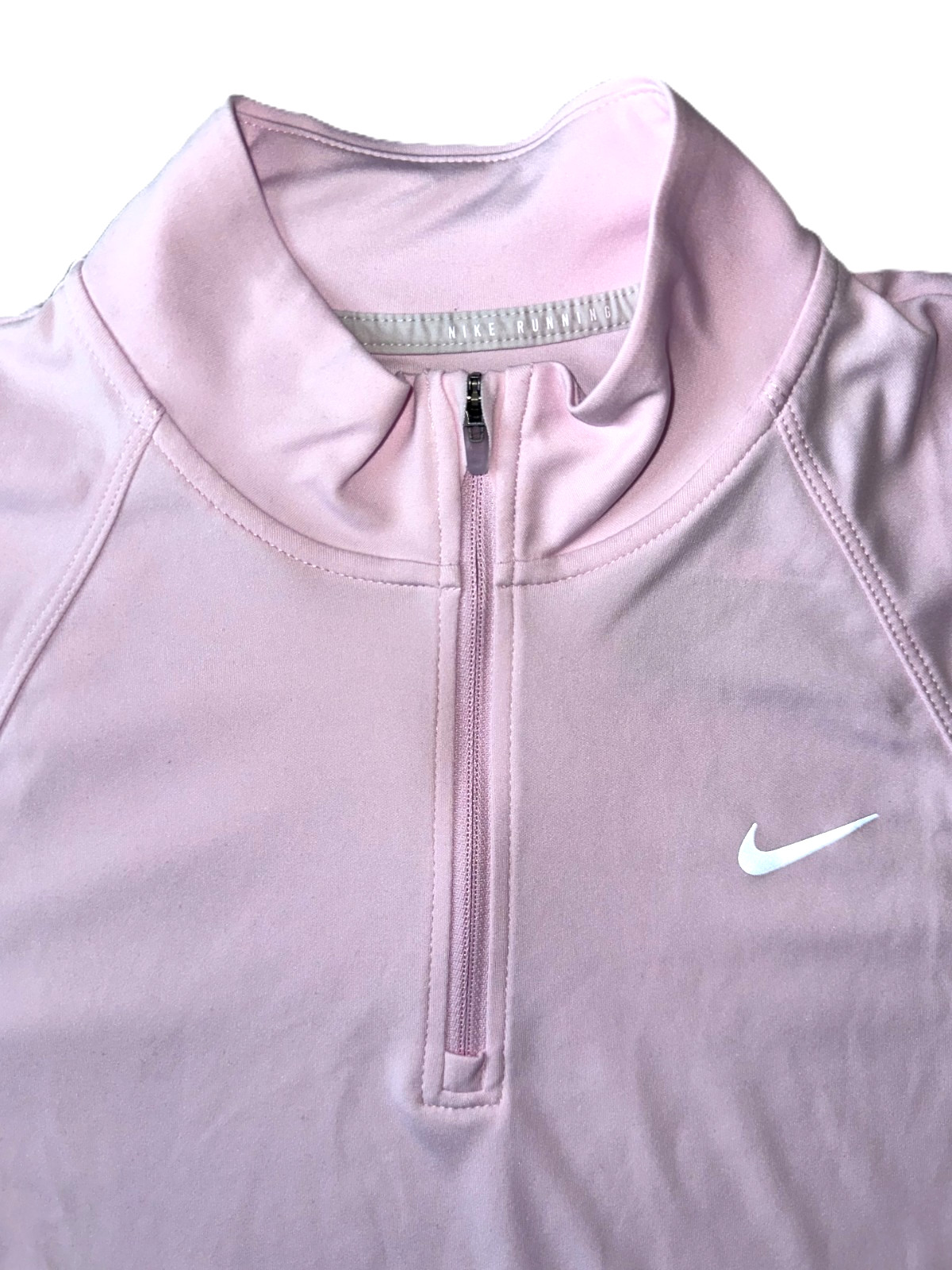 $60 Nike Women’s Dri FIT Fitted Half Zip Top-HV2852663-Pink Foam-Medium-New Tag