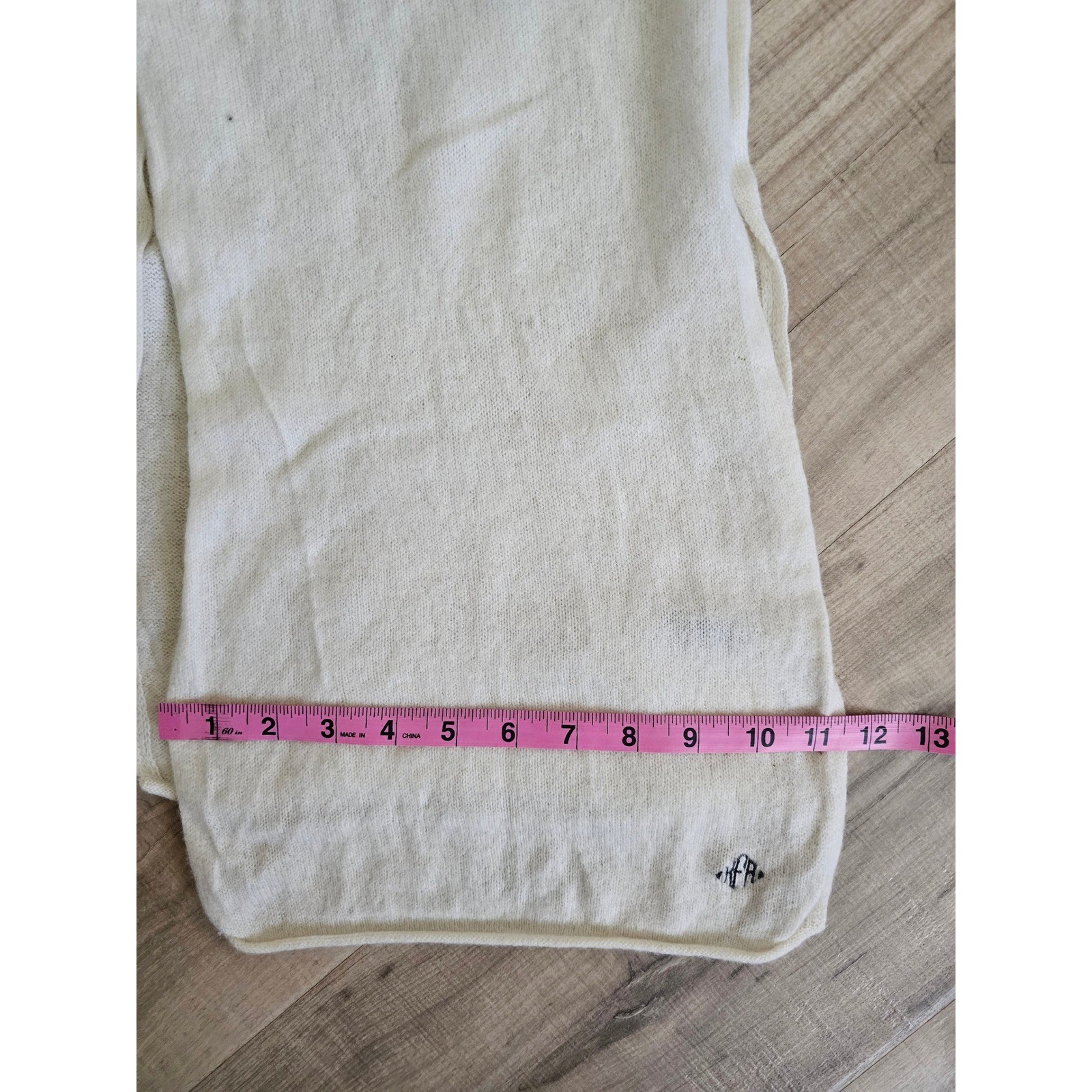 J.Crew Cream Ivory Knit cashmere Scarf Lightweight Winter Wrap Accessory